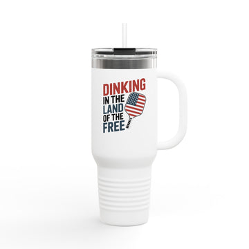 Dinking in the land of the free Insulated Travel Mug, 40oz
