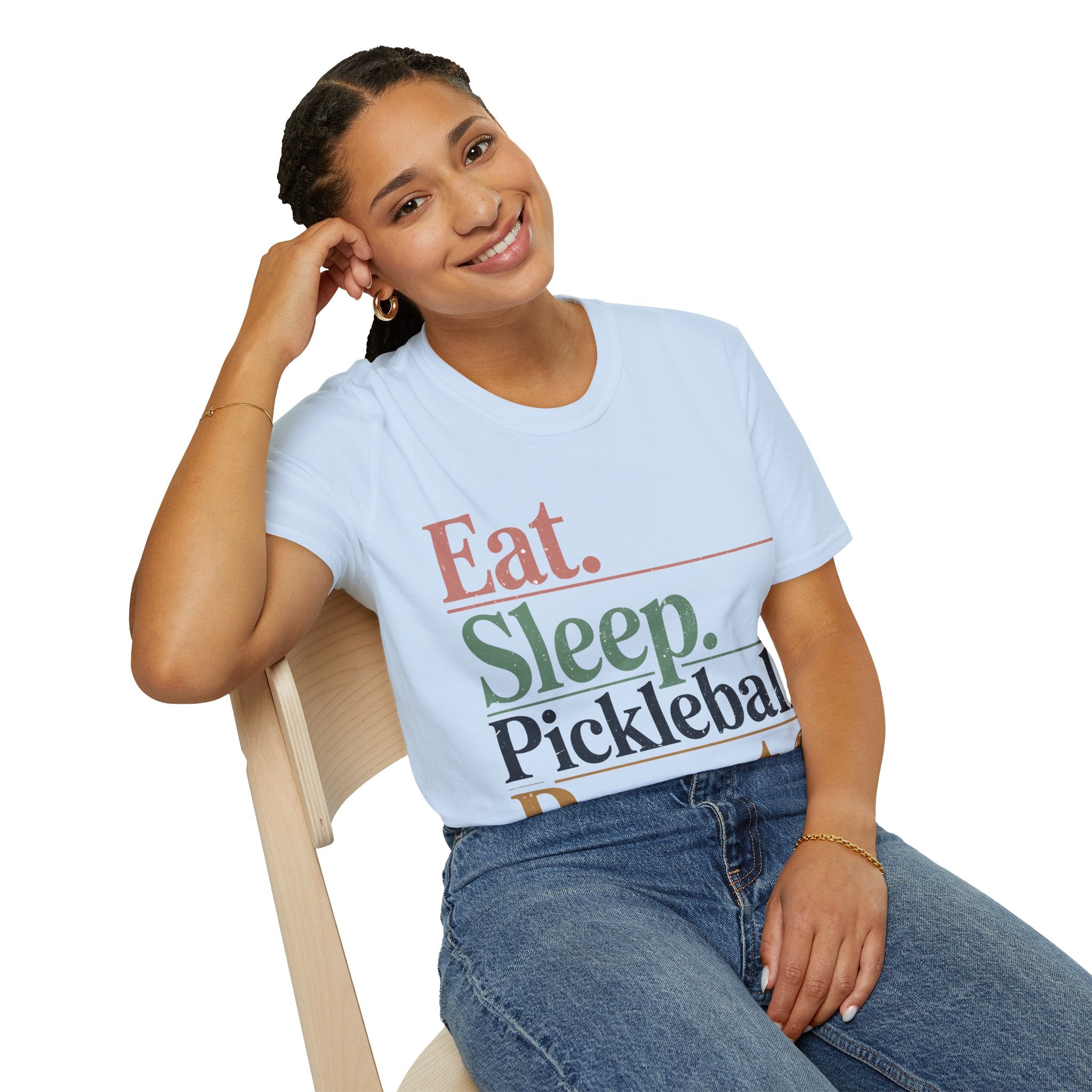 Eat Sleep Pickleball Repeat - Funny Pickleball Shirt