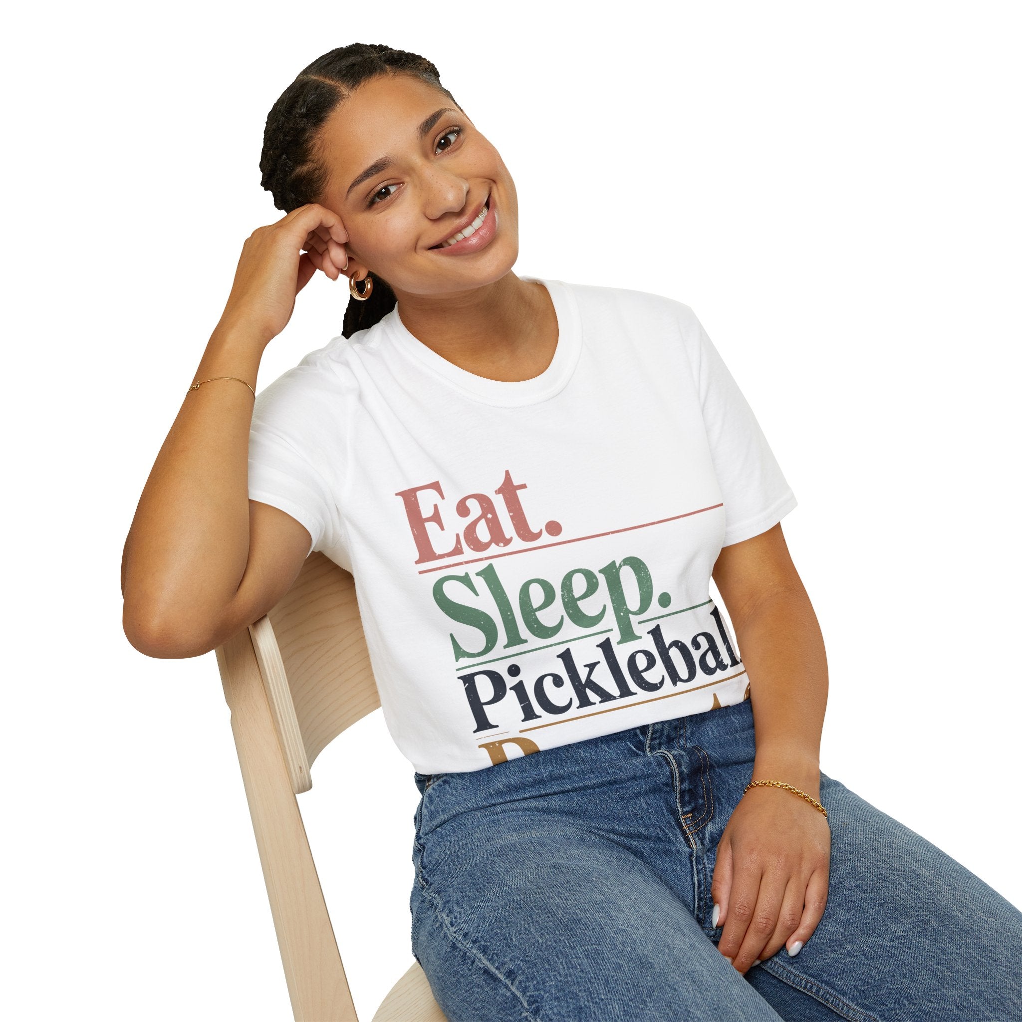 Eat Sleep Pickleball Repeat - Funny Pickleball Shirt