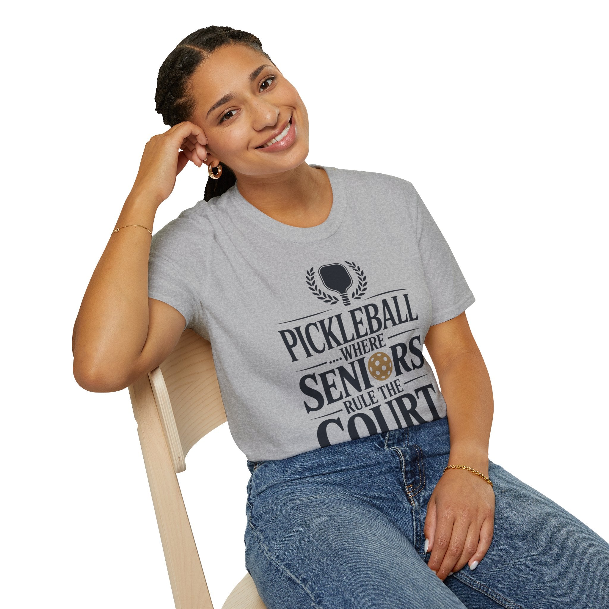 Pickleball Where Seniors Rule the Court - Sporty T-Shirt
