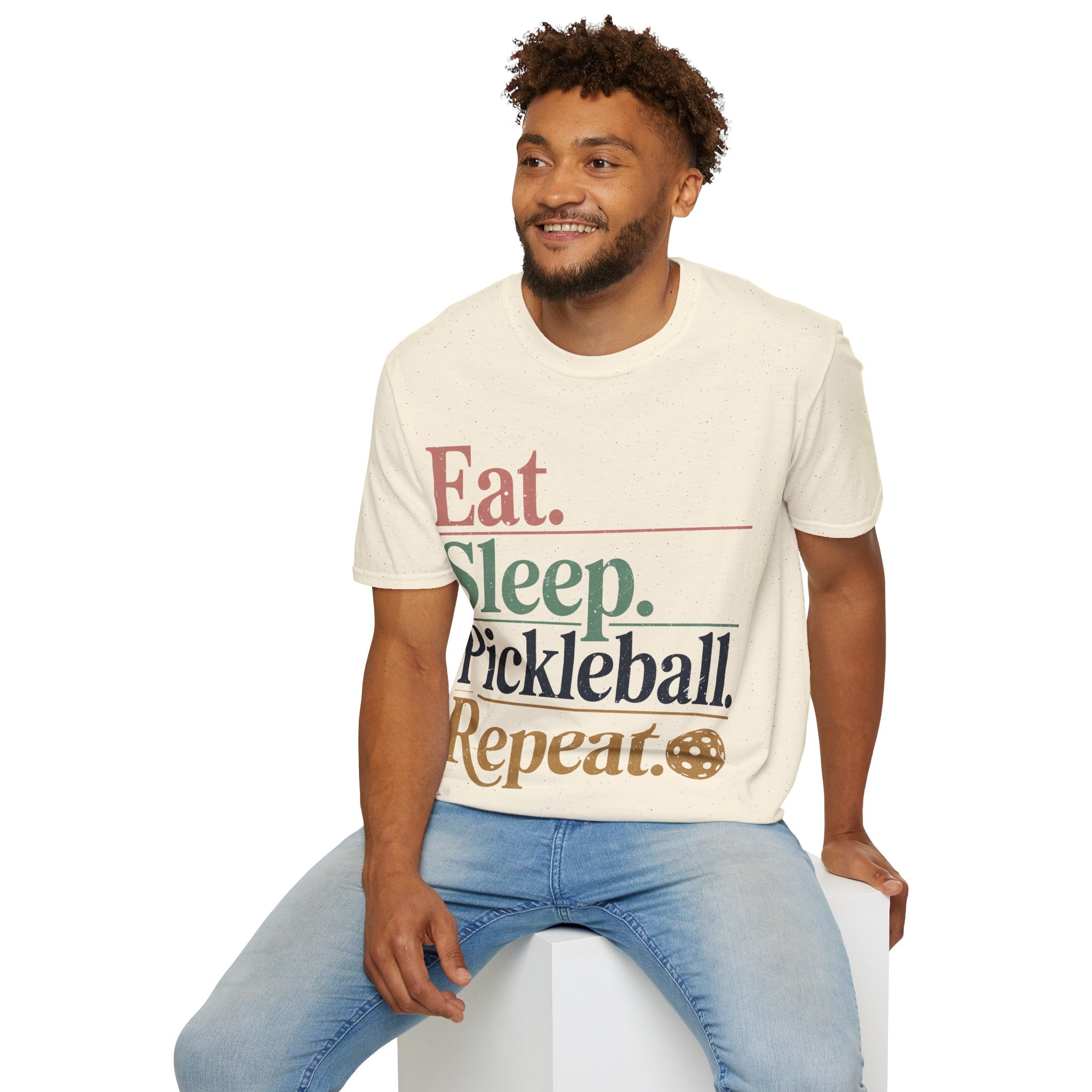 Eat Sleep Pickleball Repeat - Funny Pickleball Shirt