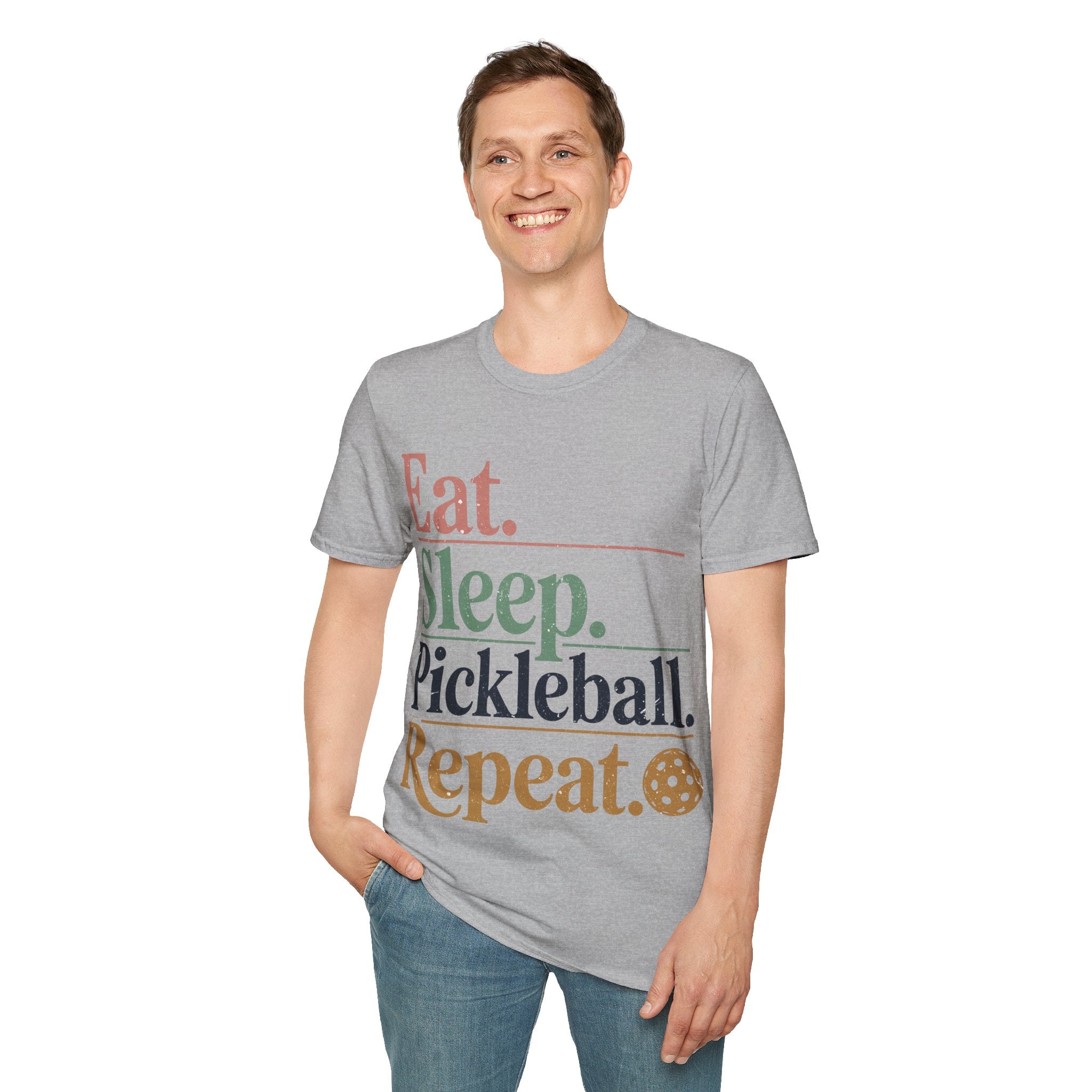 Eat Sleep Pickleball Repeat - Funny Pickleball Shirt