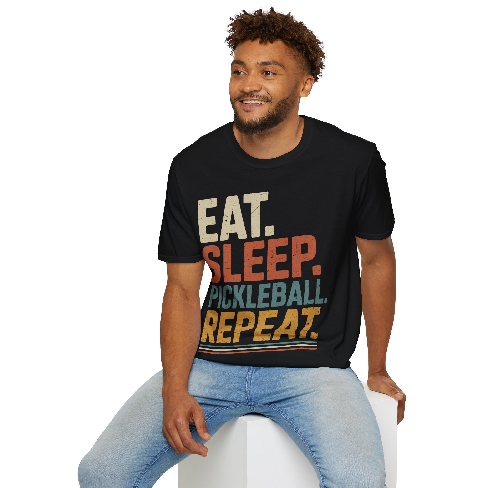 Eat Sleep Pickleball Repeat - Funny Pickleball Shirt
