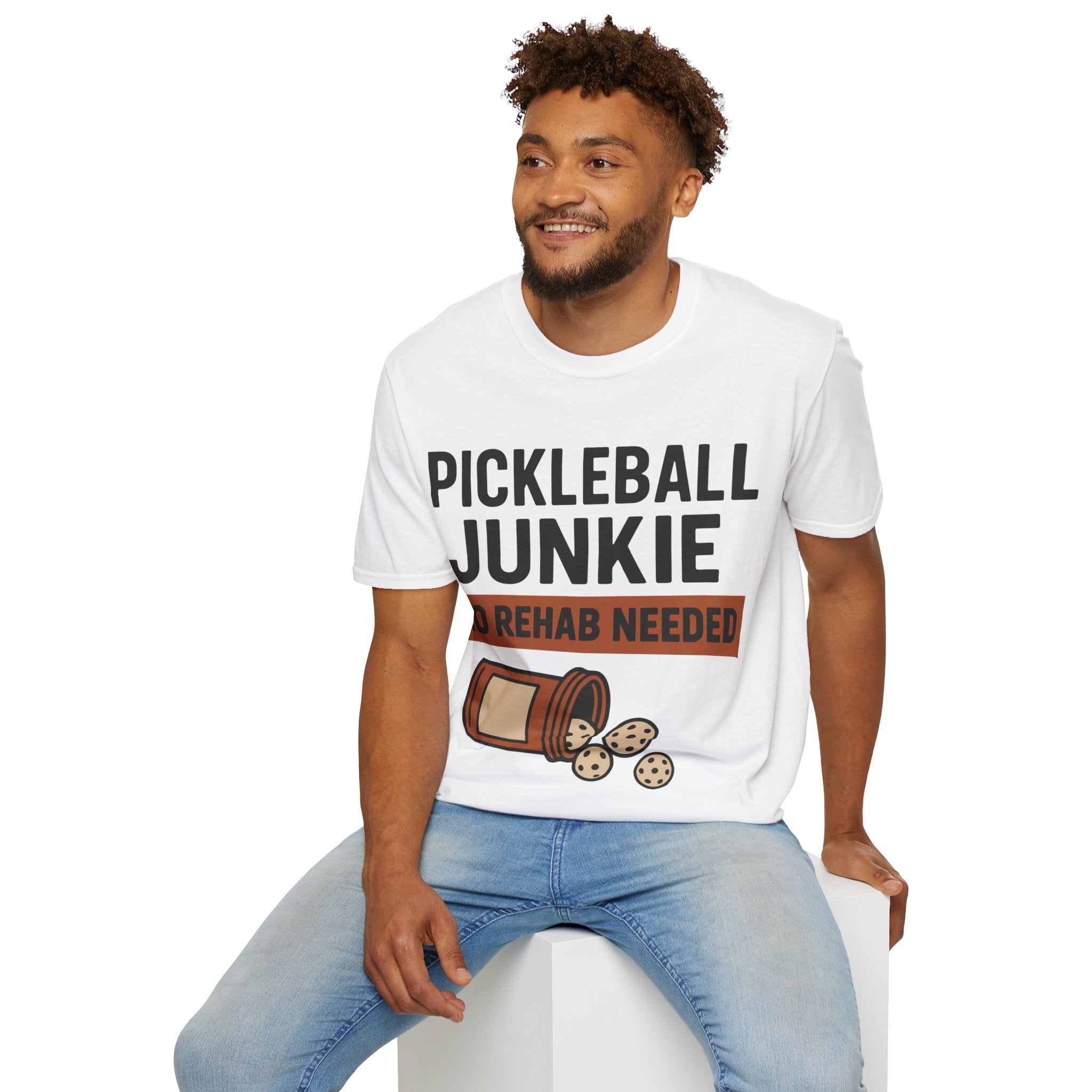 Pickleball Junkie No Rehab Needed - Funny T-Shirt