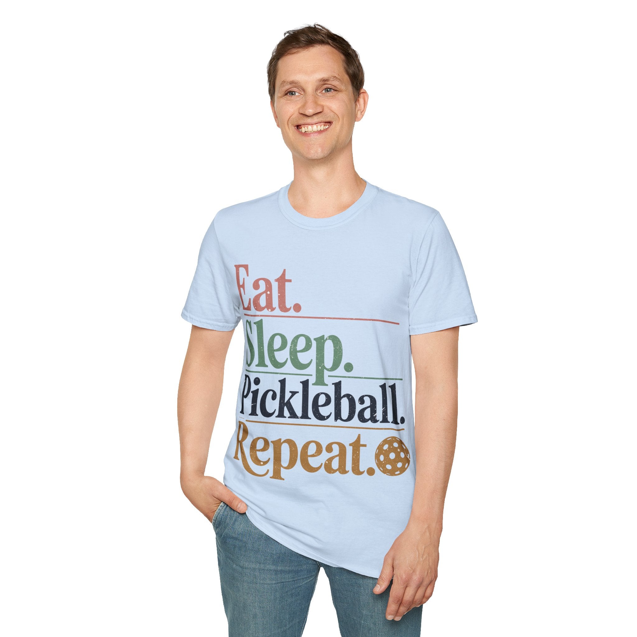 Eat Sleep Pickleball Repeat - Funny Pickleball Shirt