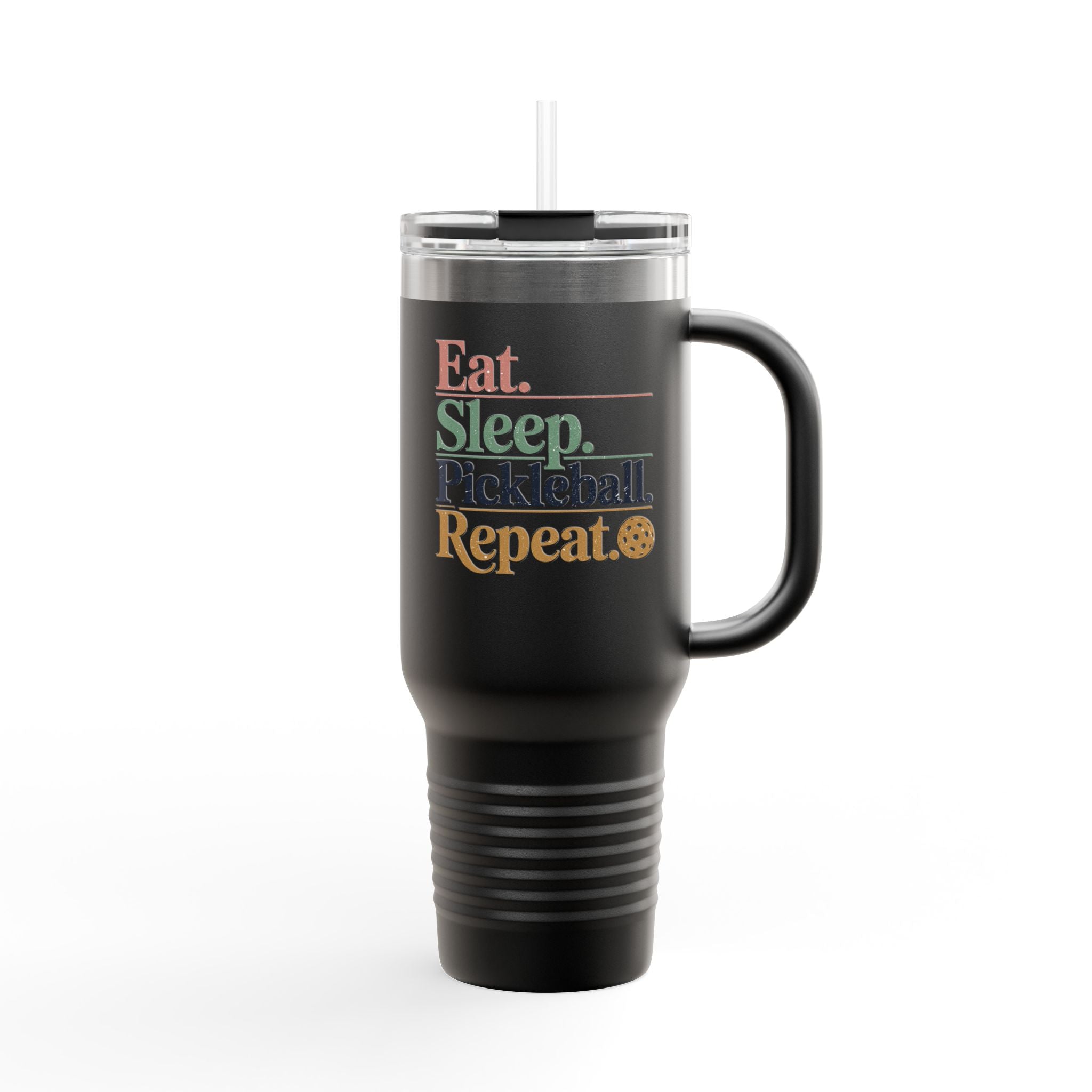 Eat Sleep Pickleball Repeat Insulated Travel Mug, 40oz