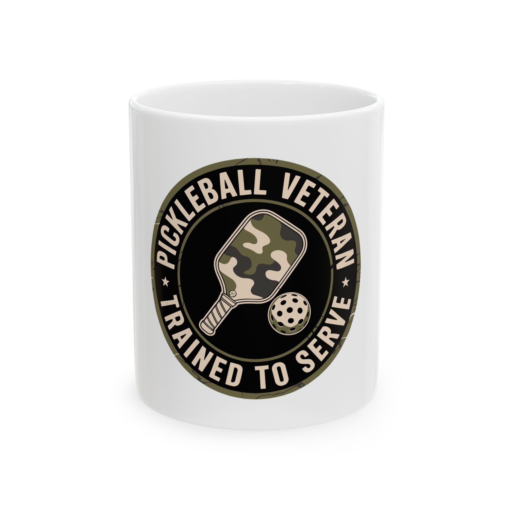 Pickleball Veteran Trained to Serve Ceramic Mug