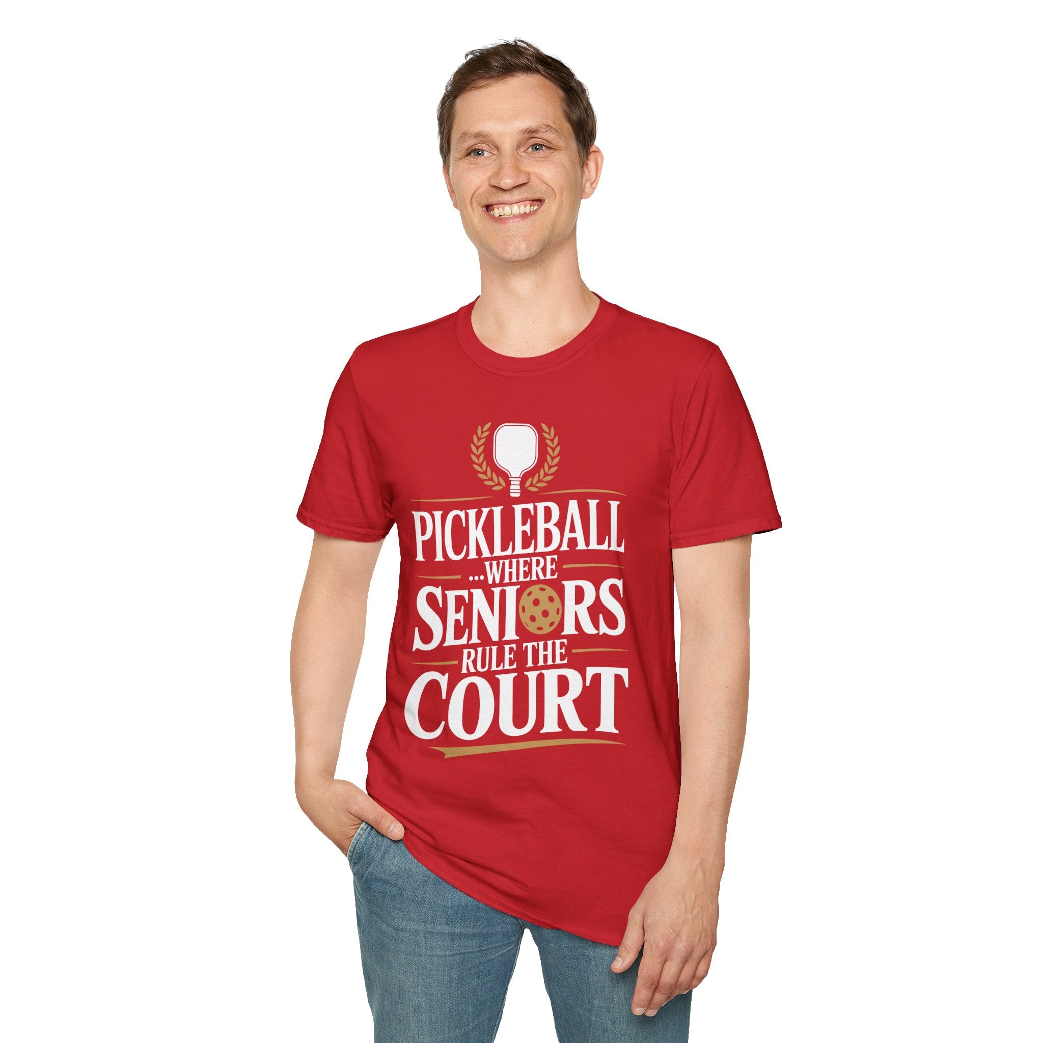 Pickleball Where Seniors Rule the Court - Sporty T-Shirt
