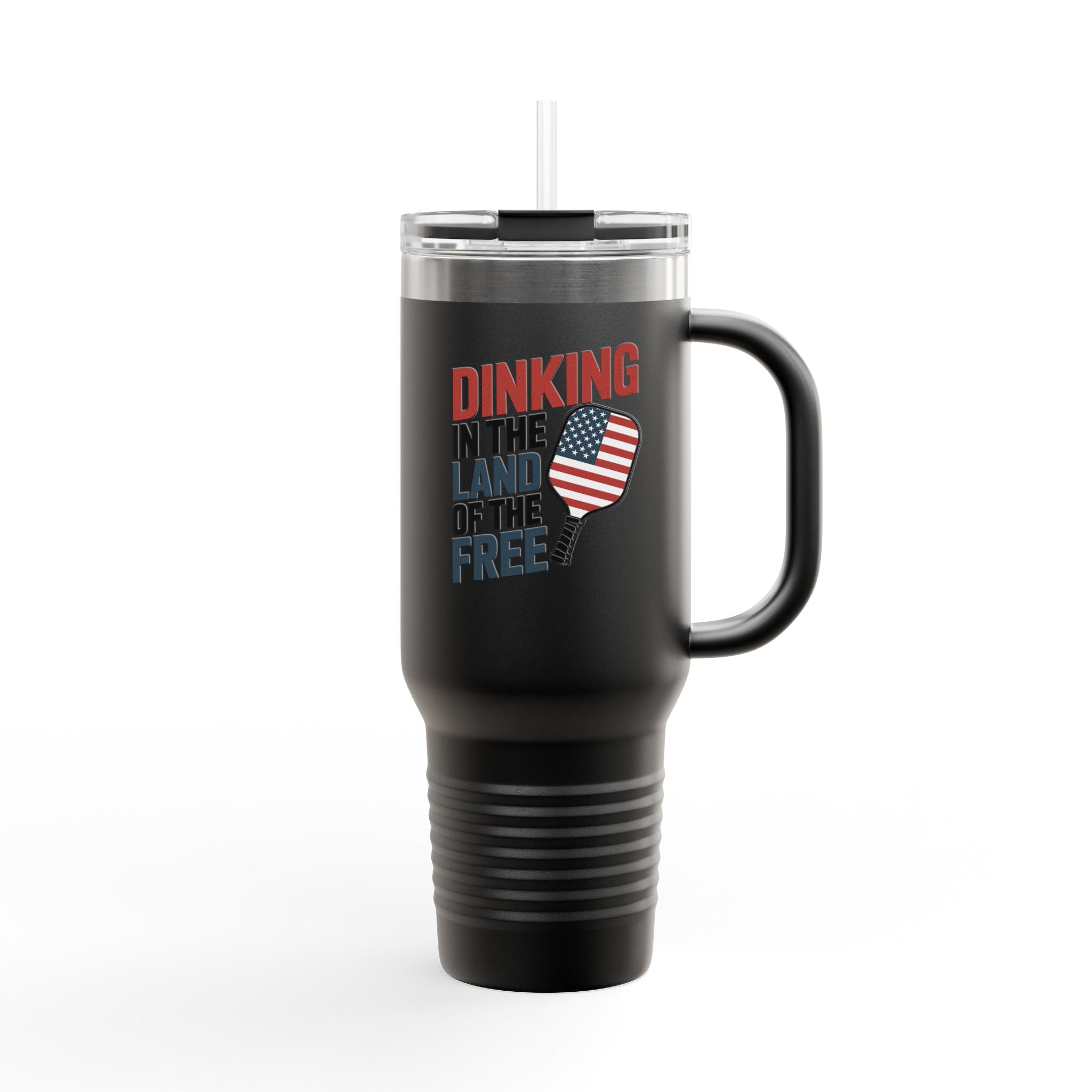 Dinking in the land of the free Insulated Travel Mug, 40oz