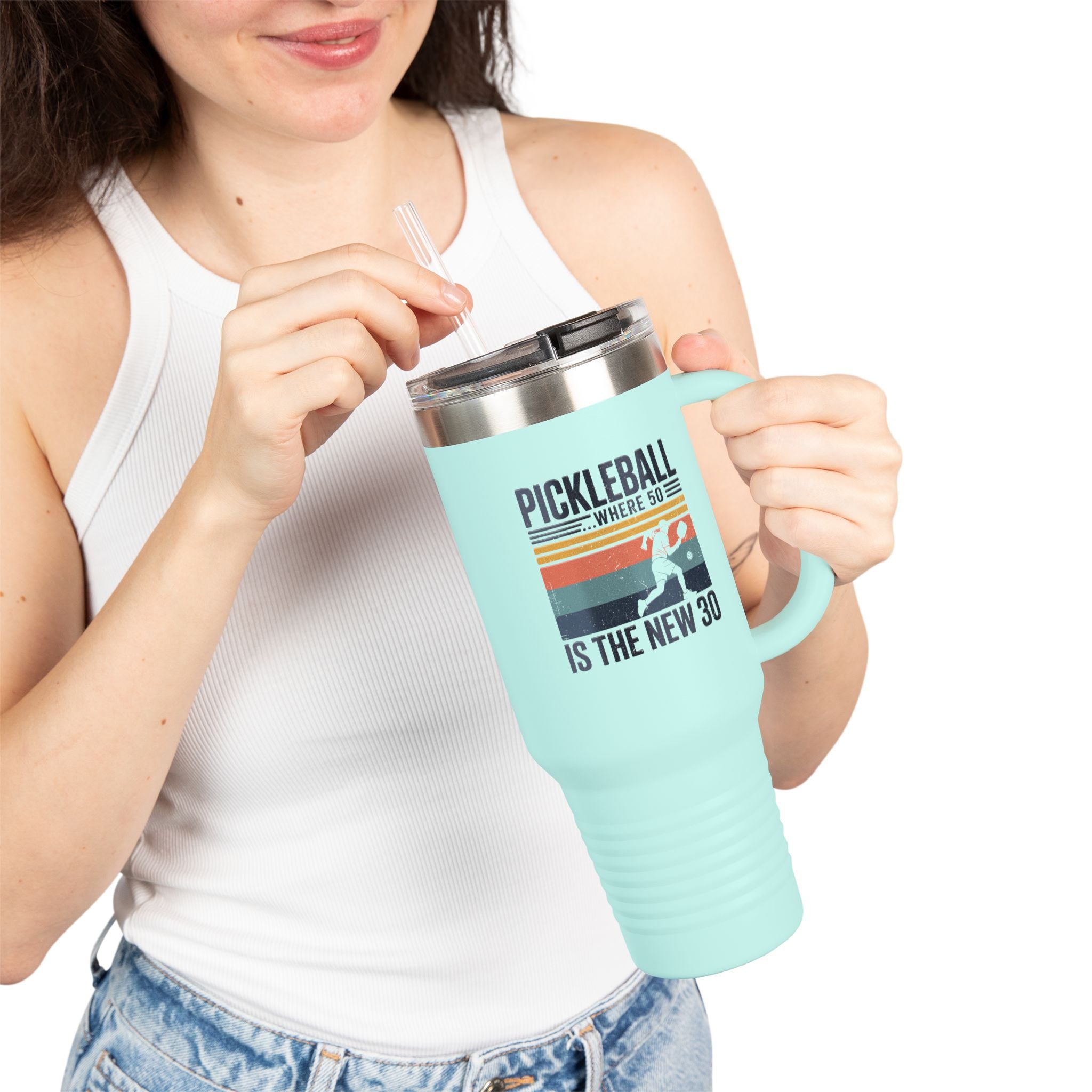Pickleball where 50 is the new 30 Insulated Travel Mug, 40oz