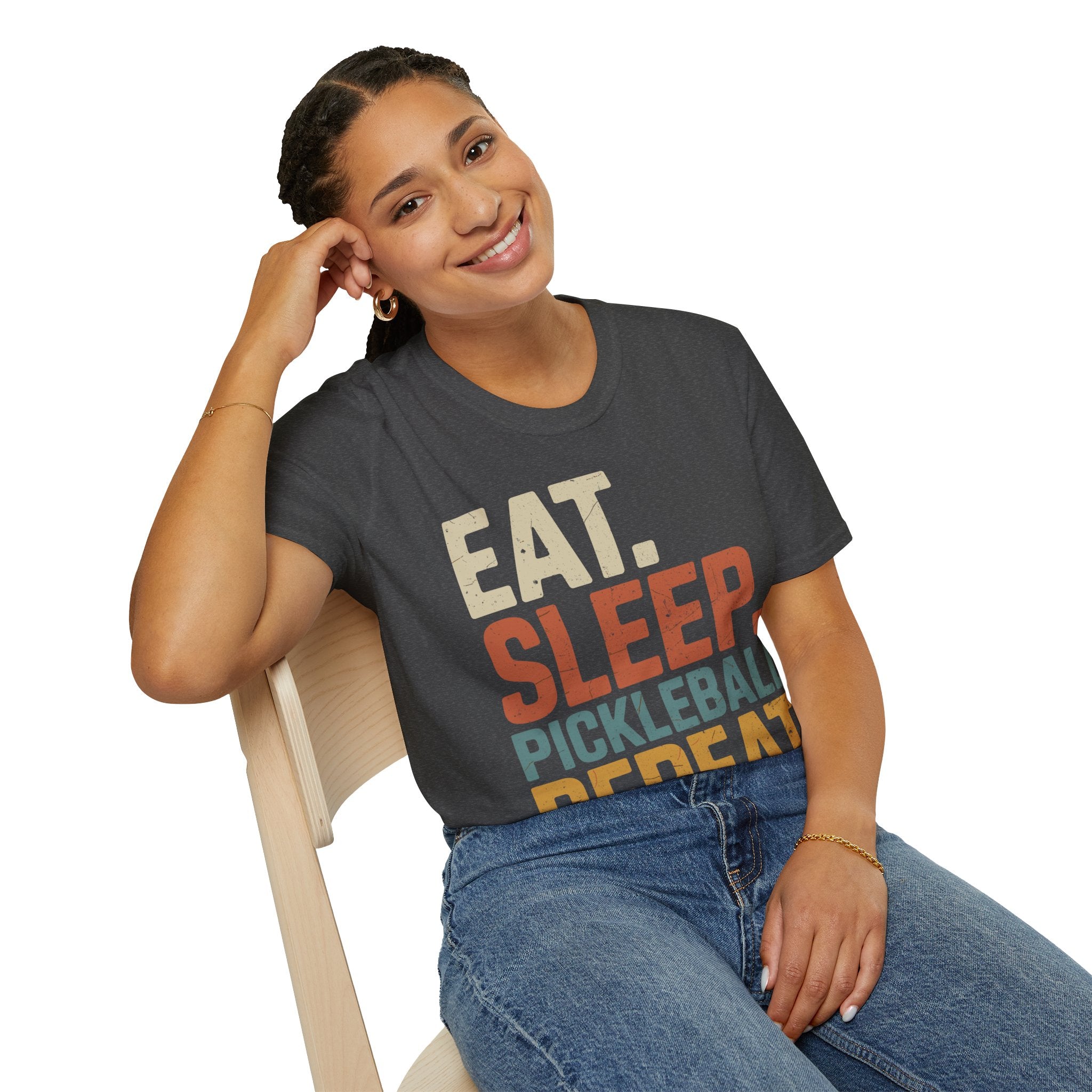 Eat Sleep Pickleball Repeat - Funny Pickleball Shirt