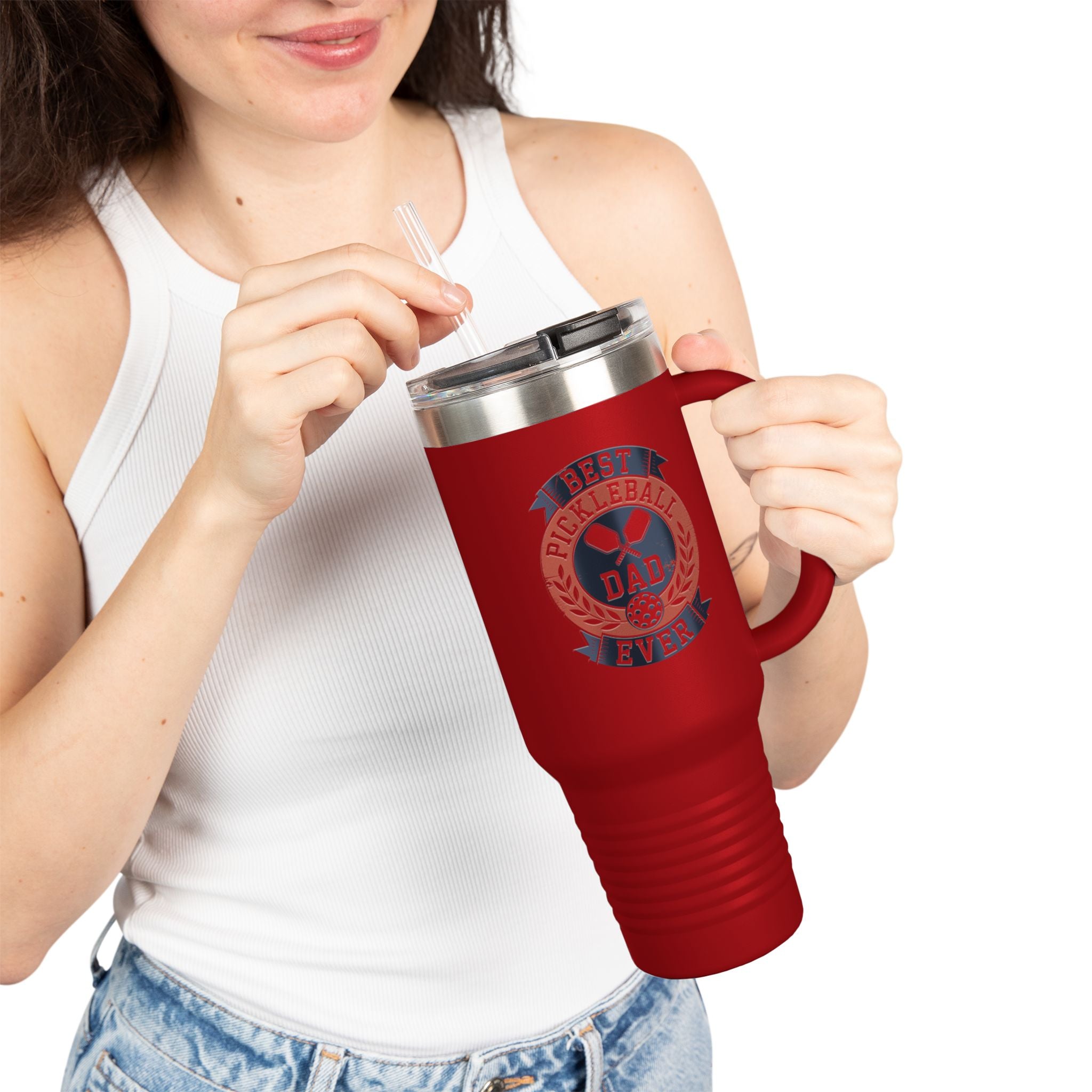 Best Pickleball Dad Ever Insulated Travel Mug, 40oz