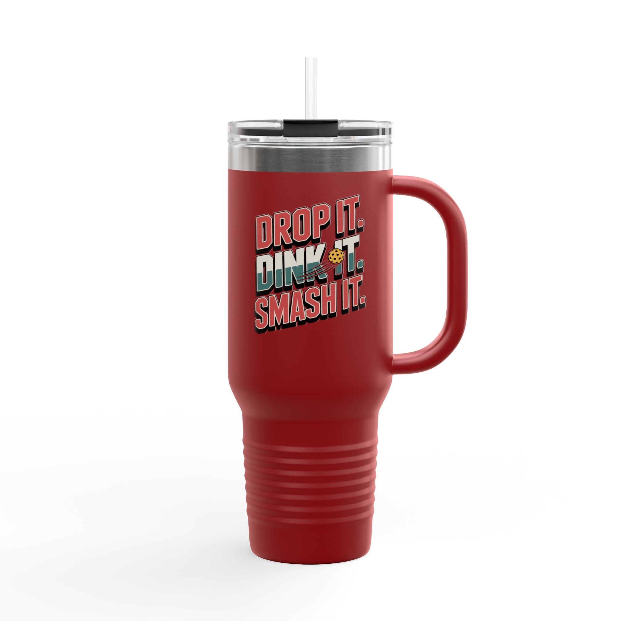 Drop it dink it smash it Insulated Travel Mug, 40oz