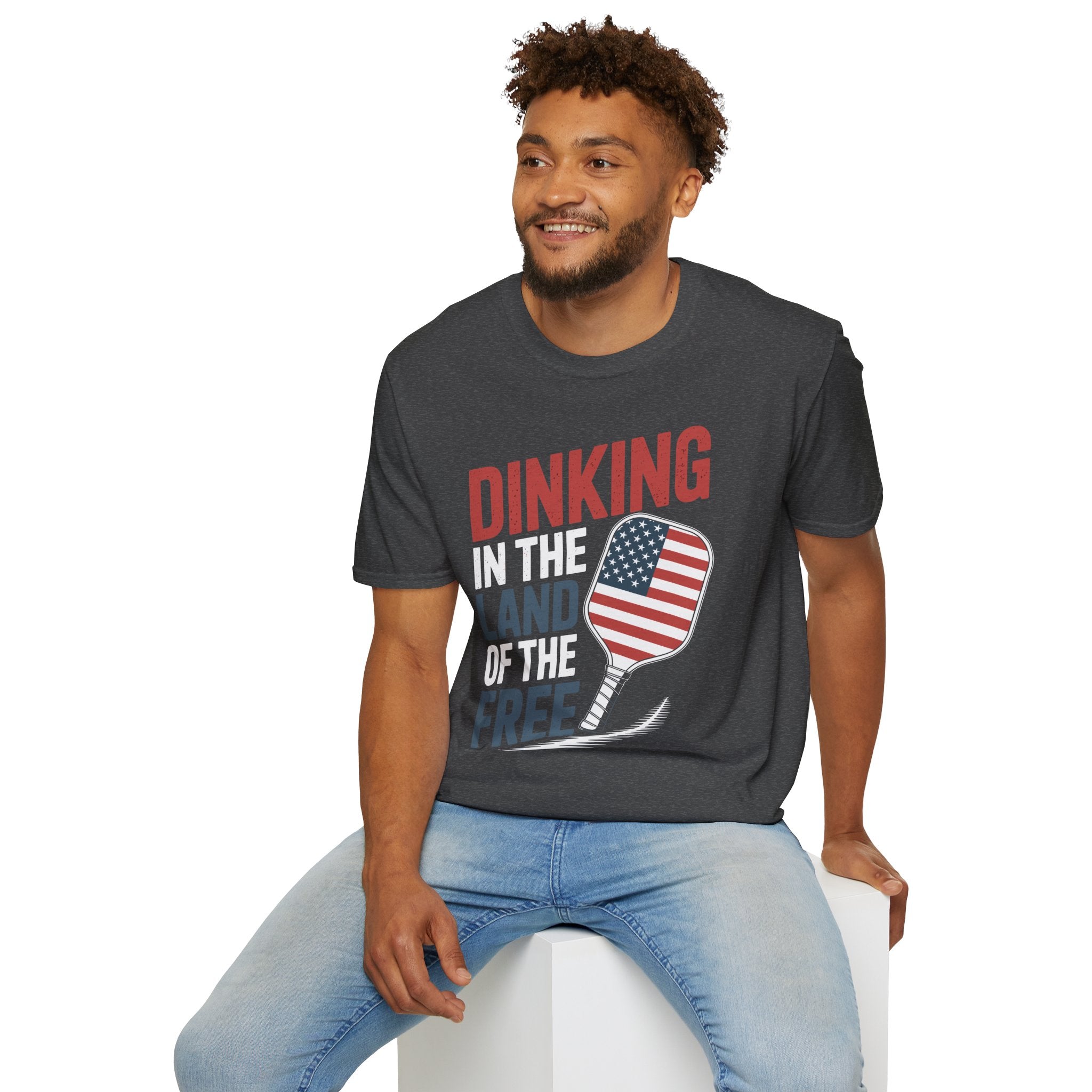 Dinking in the land of the free - Funny Pickleball T-Shirt