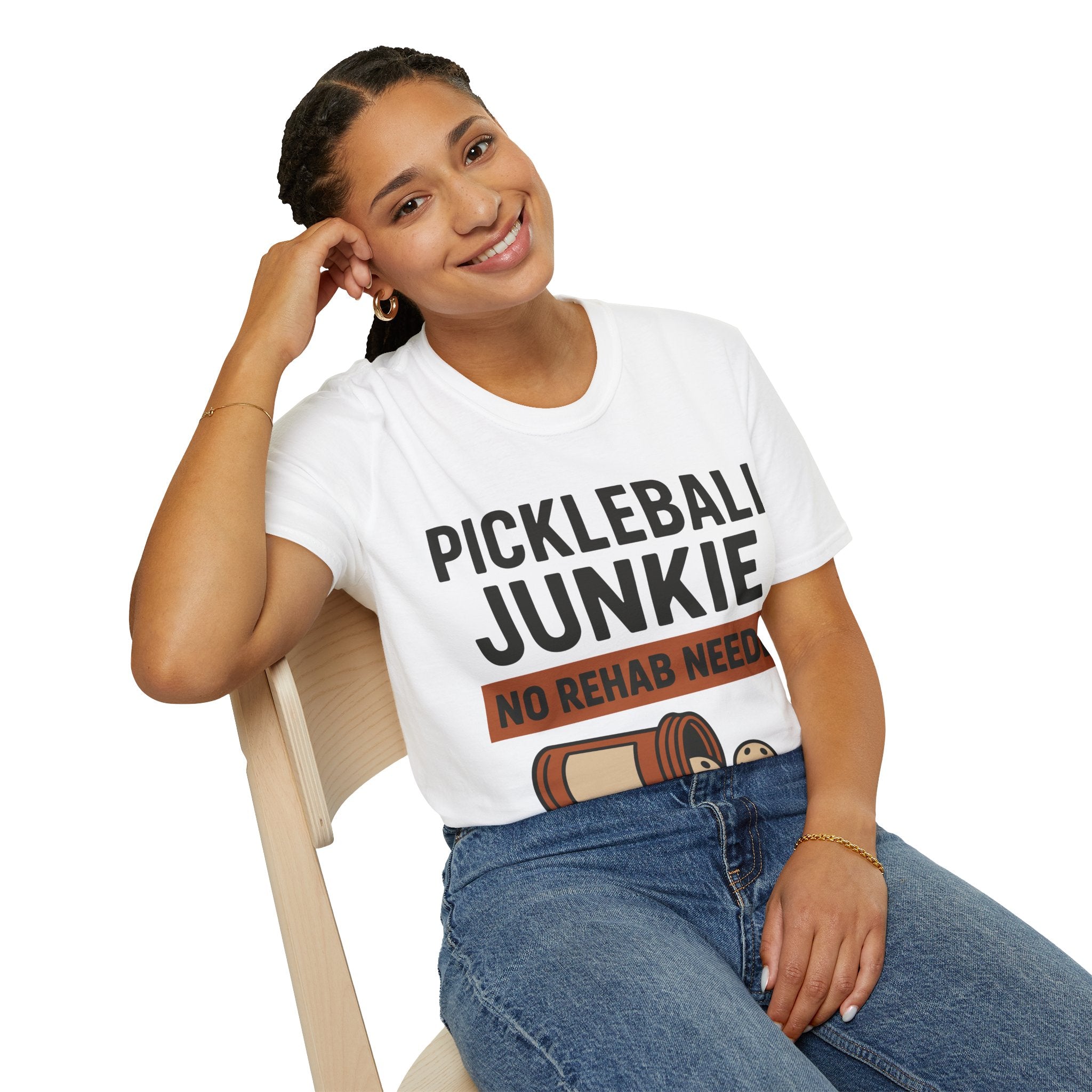 Pickleball Junkie No Rehab Needed - Funny T-Shirt