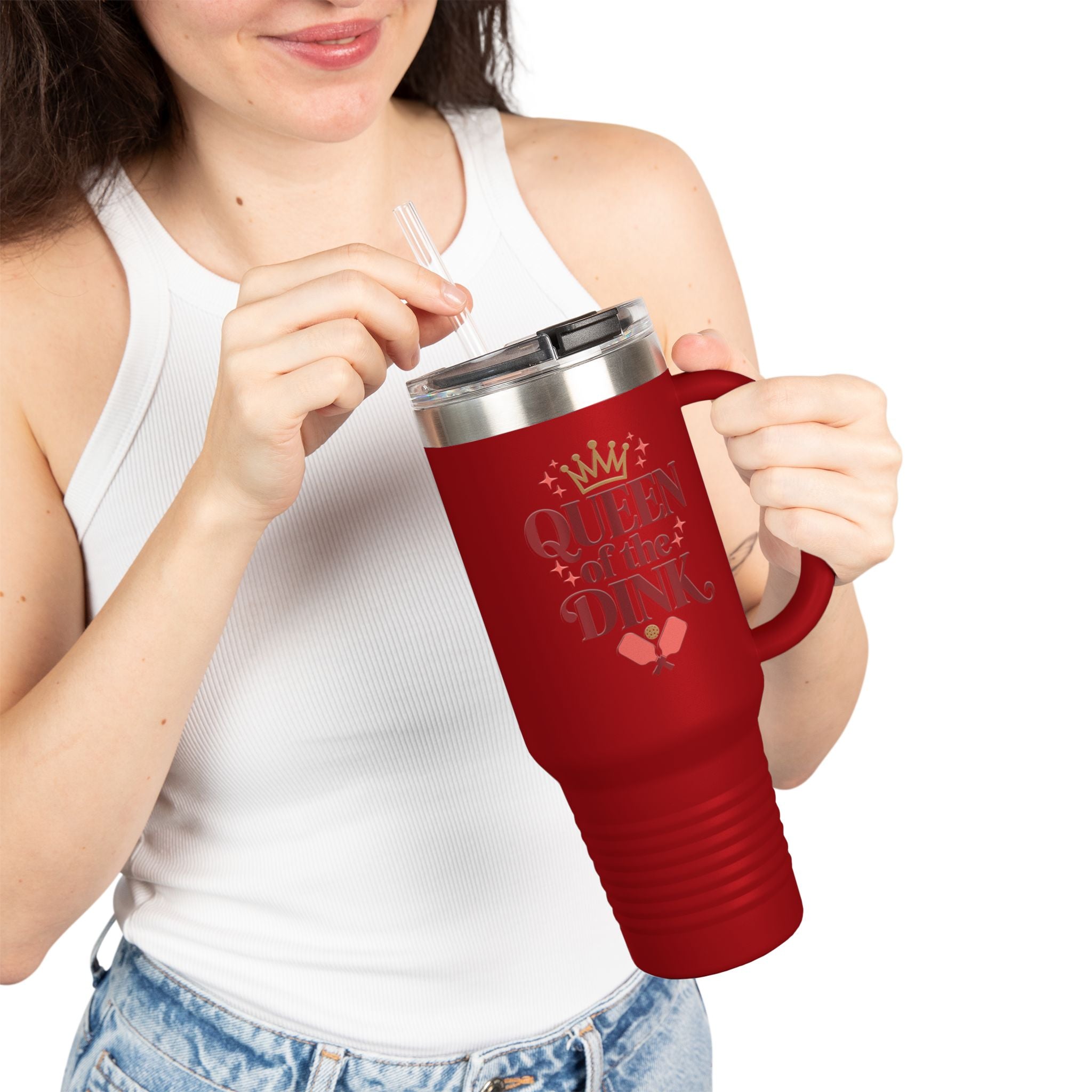 Queen of the dink Insulated Travel Mug, 40oz