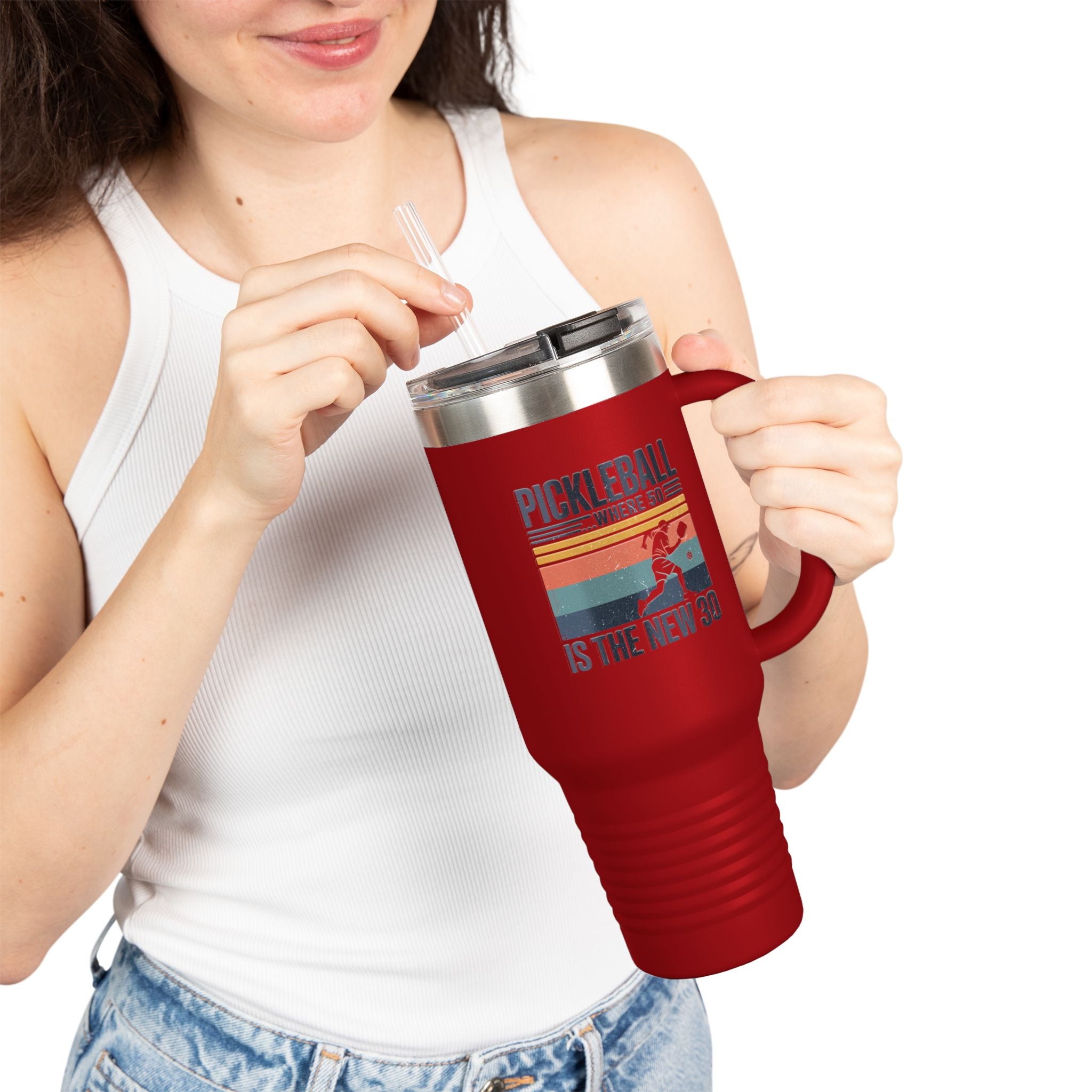 Pickleball where 50 is the new 30 Insulated Travel Mug, 40oz