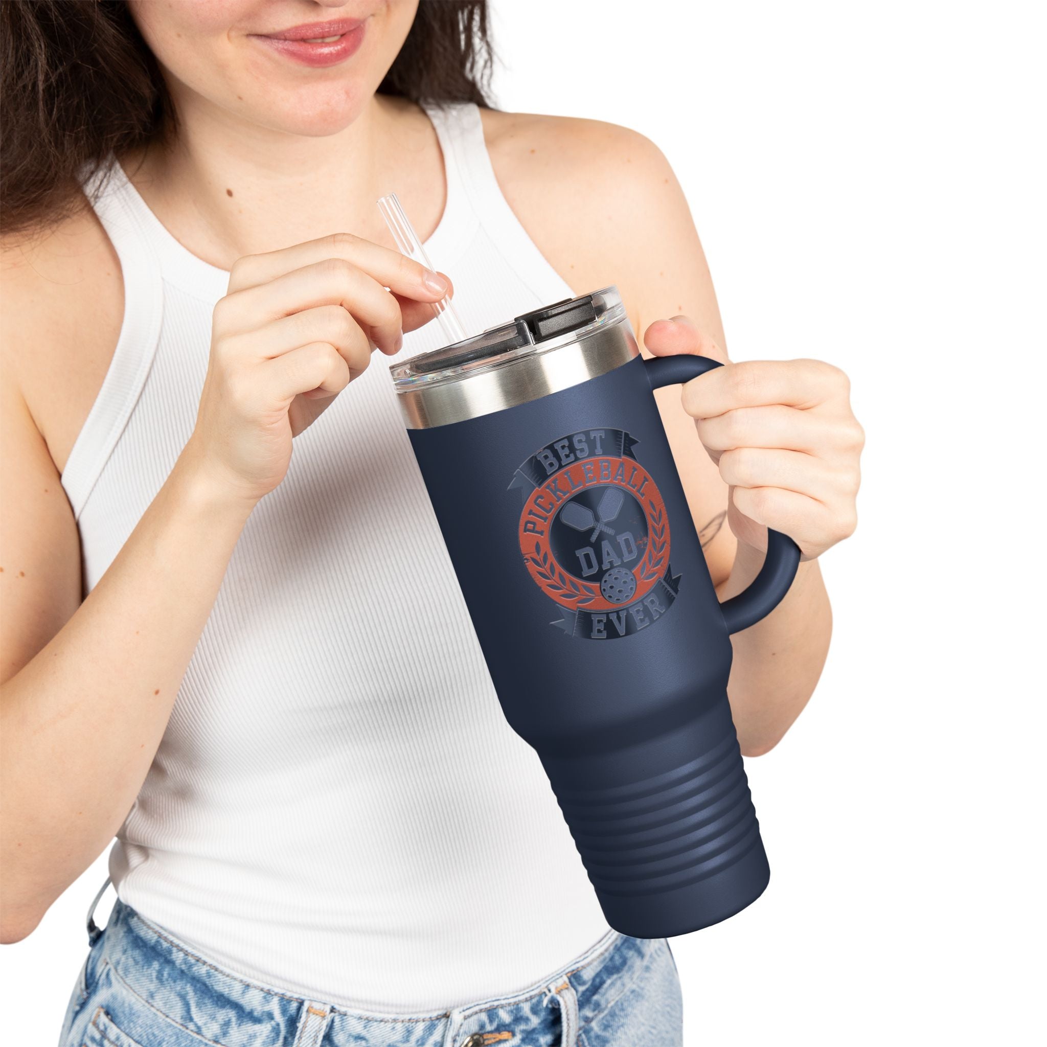 Best Pickleball Dad Ever Insulated Travel Mug, 40oz