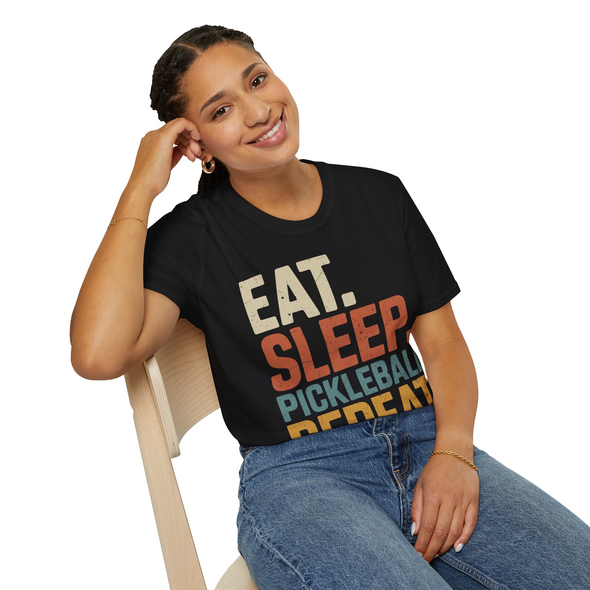 Eat Sleep Pickleball Repeat - Funny Pickleball Shirt