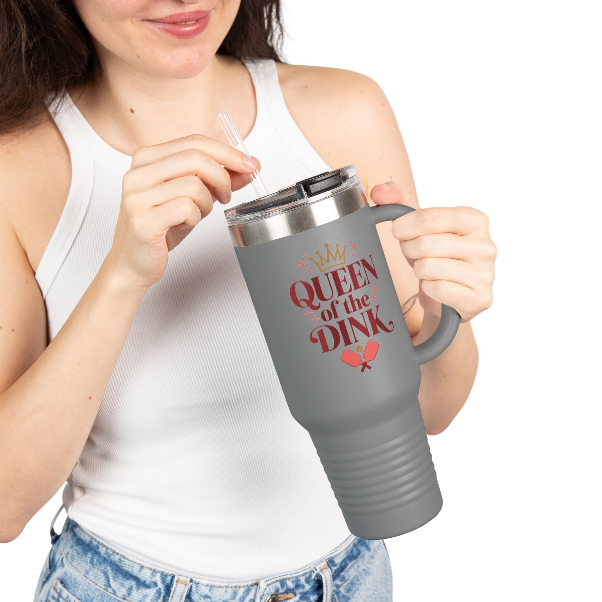 Queen of the dink Insulated Travel Mug, 40oz