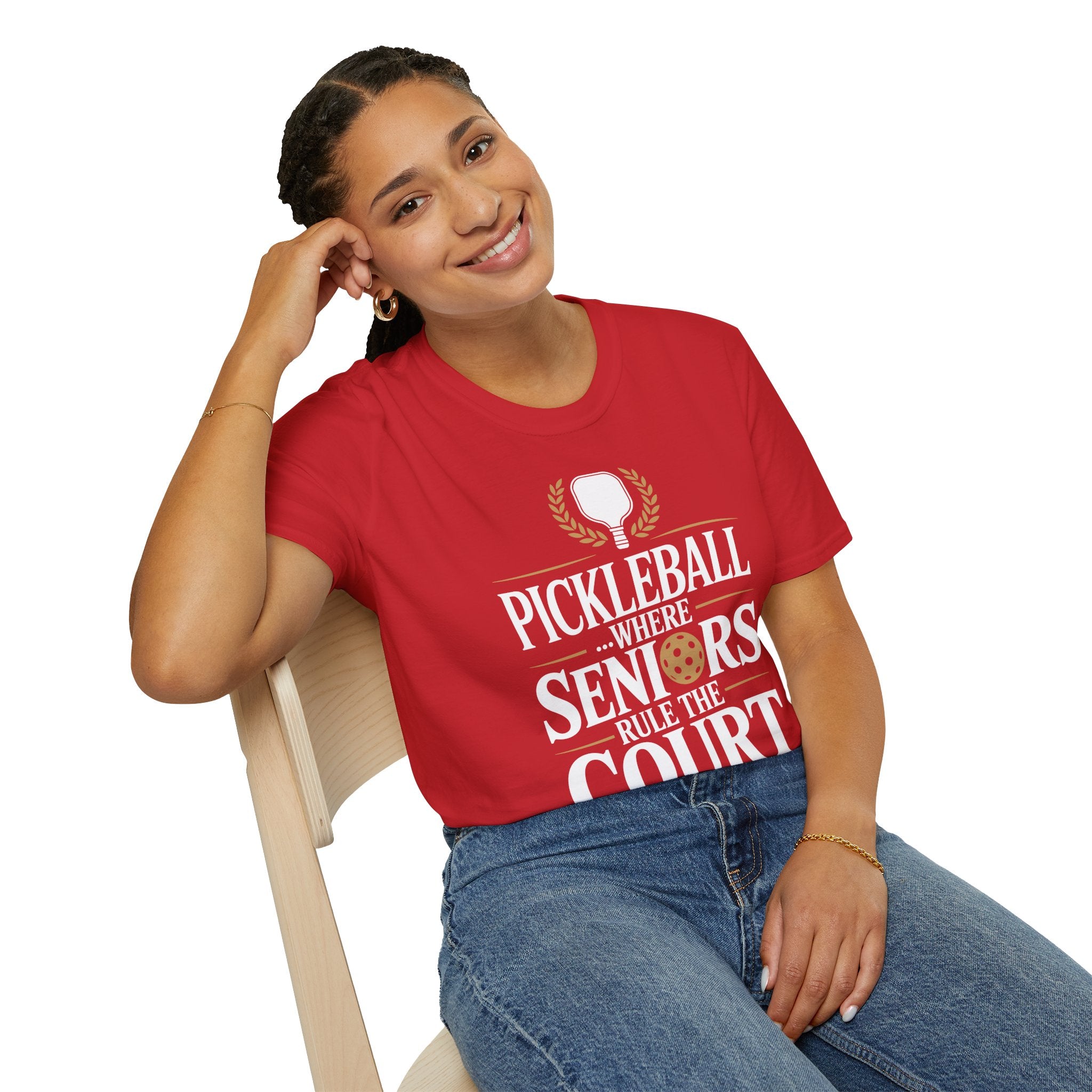 Pickleball Where Seniors Rule the Court - Sporty T-Shirt