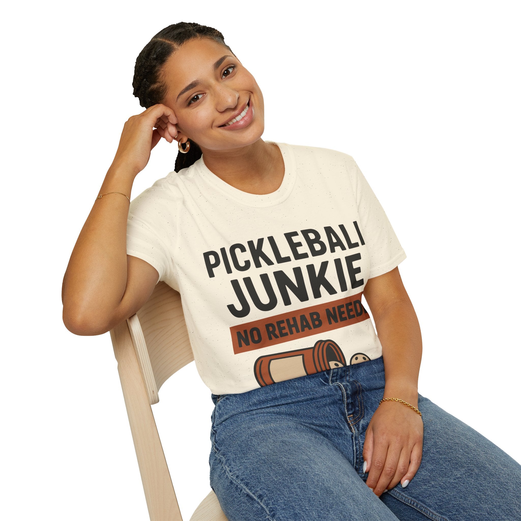 Pickleball Junkie No Rehab Needed - Funny T-Shirt