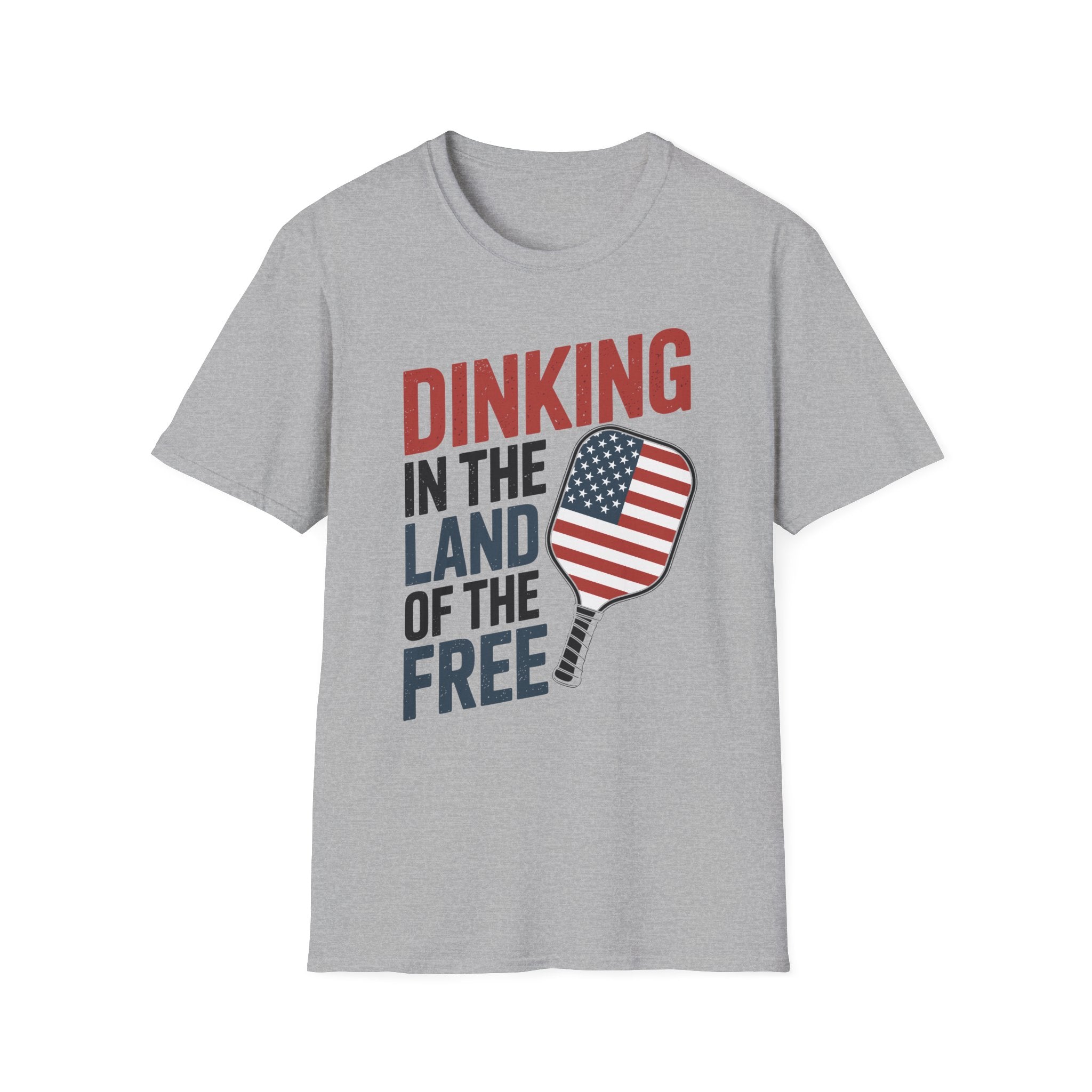 Dinking in the land of the free  - Funny Pickleball T-Shirt