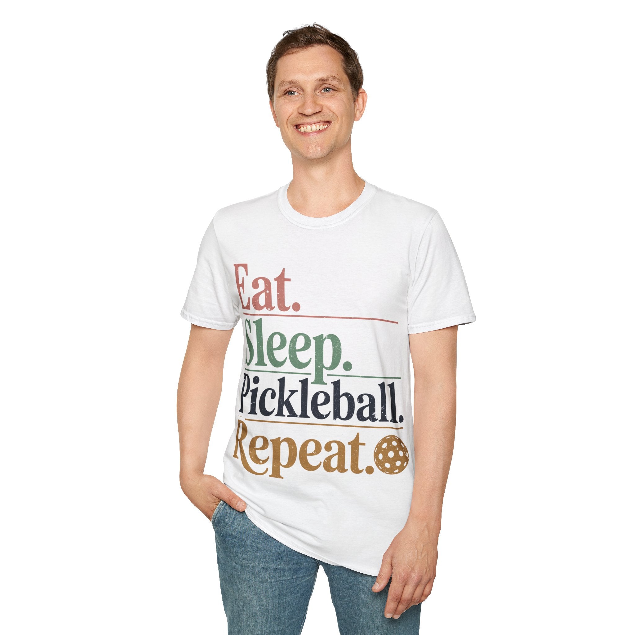 Eat Sleep Pickleball Repeat - Funny Pickleball Shirt