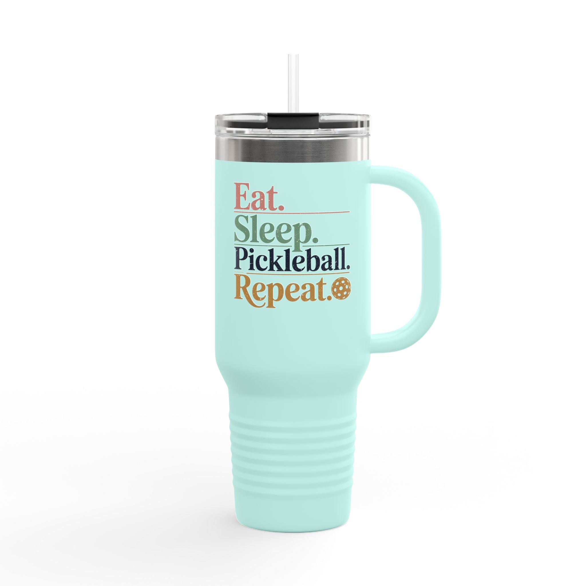 Eat Sleep Pickleball Repeat Insulated Travel Mug, 40oz