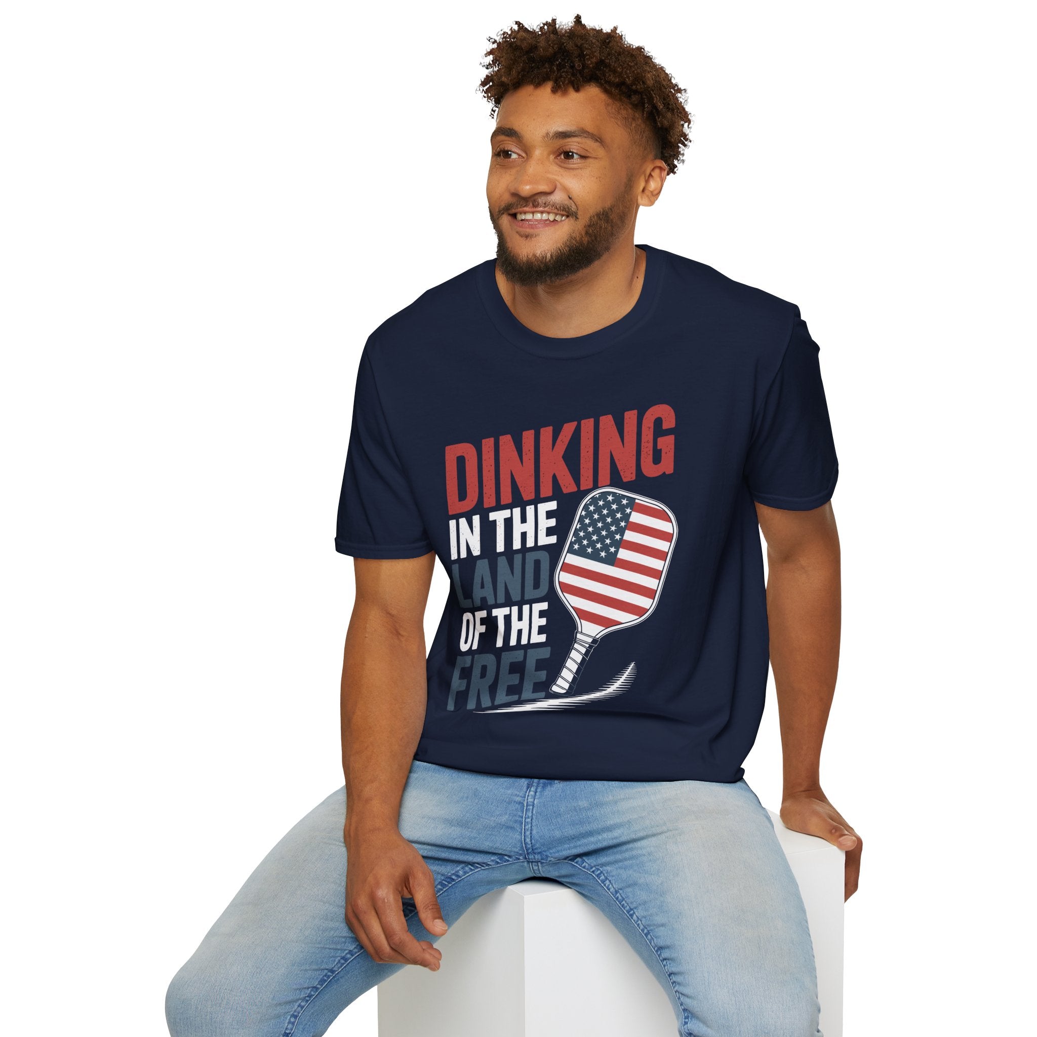Dinking in the land of the free - Funny Pickleball T-Shirt