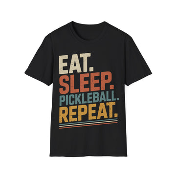 Eat Sleep Pickleball Repeat - Funny Pickleball Shirt