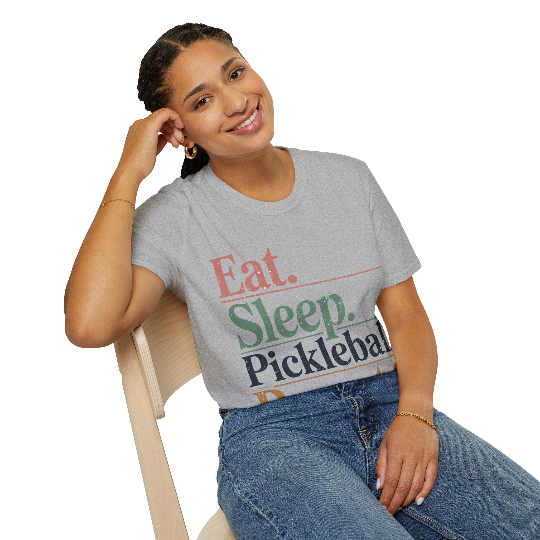 Eat Sleep Pickleball Repeat - Funny Pickleball Shirt