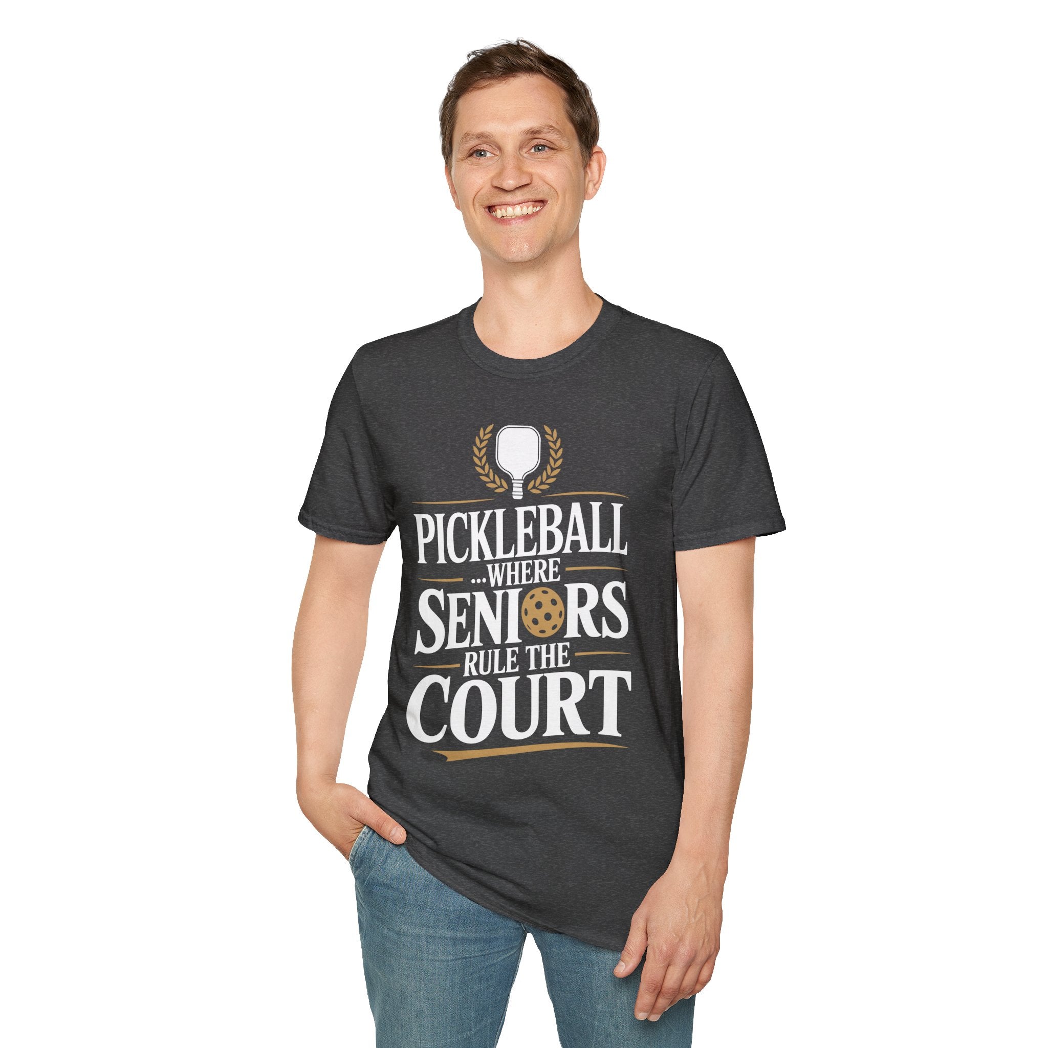 Pickleball Where Seniors Rule the Court - Sporty T-Shirt