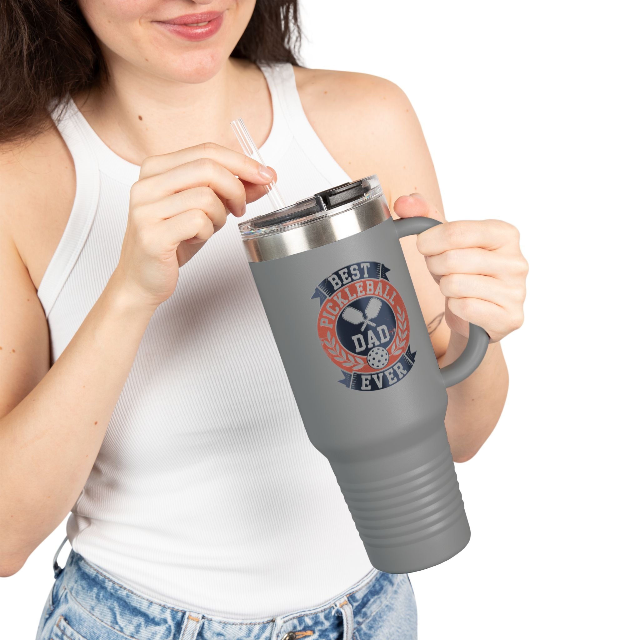 Best Pickleball Dad Ever Insulated Travel Mug, 40oz