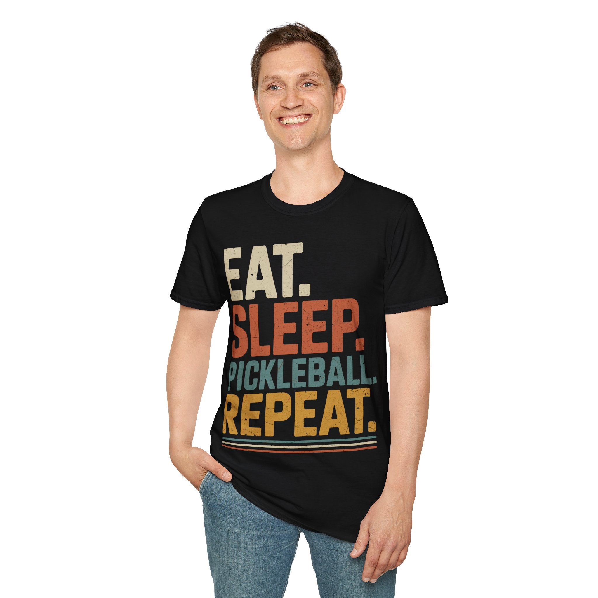 Eat Sleep Pickleball Repeat - Funny Pickleball Shirt