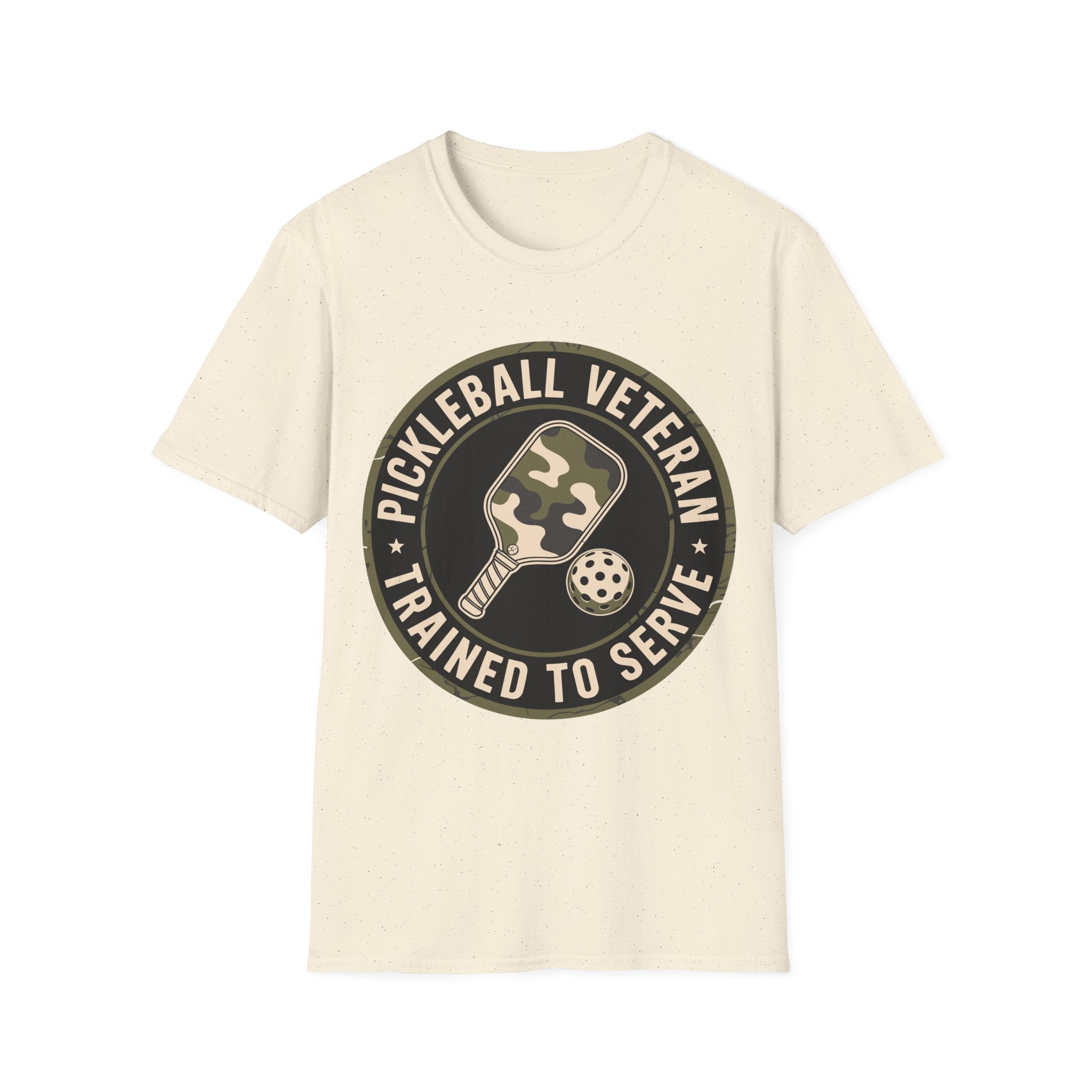 Pickleball Veteran Trained to Serve - Funny T-Shirt for Players