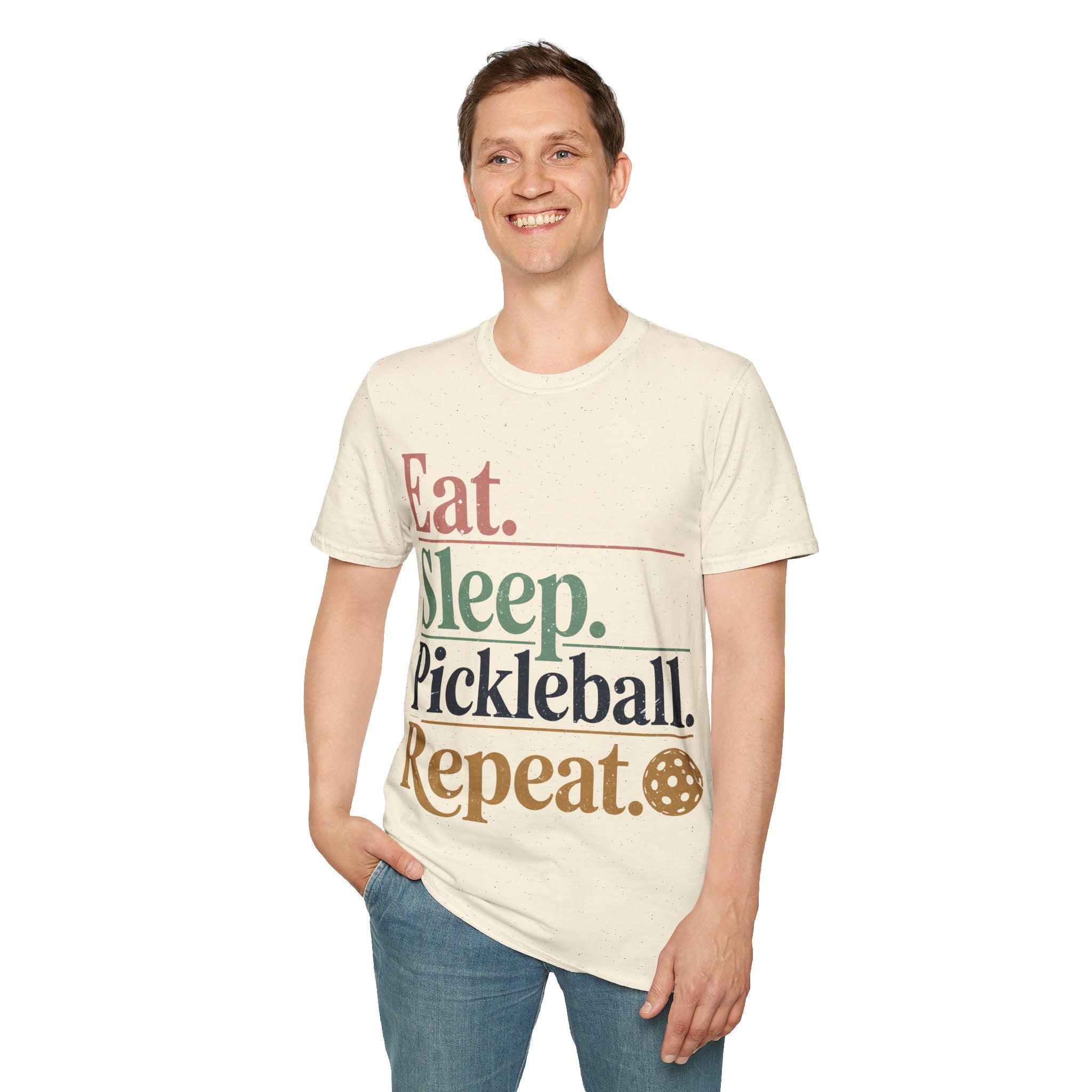 Eat Sleep Pickleball Repeat - Funny Pickleball Shirt