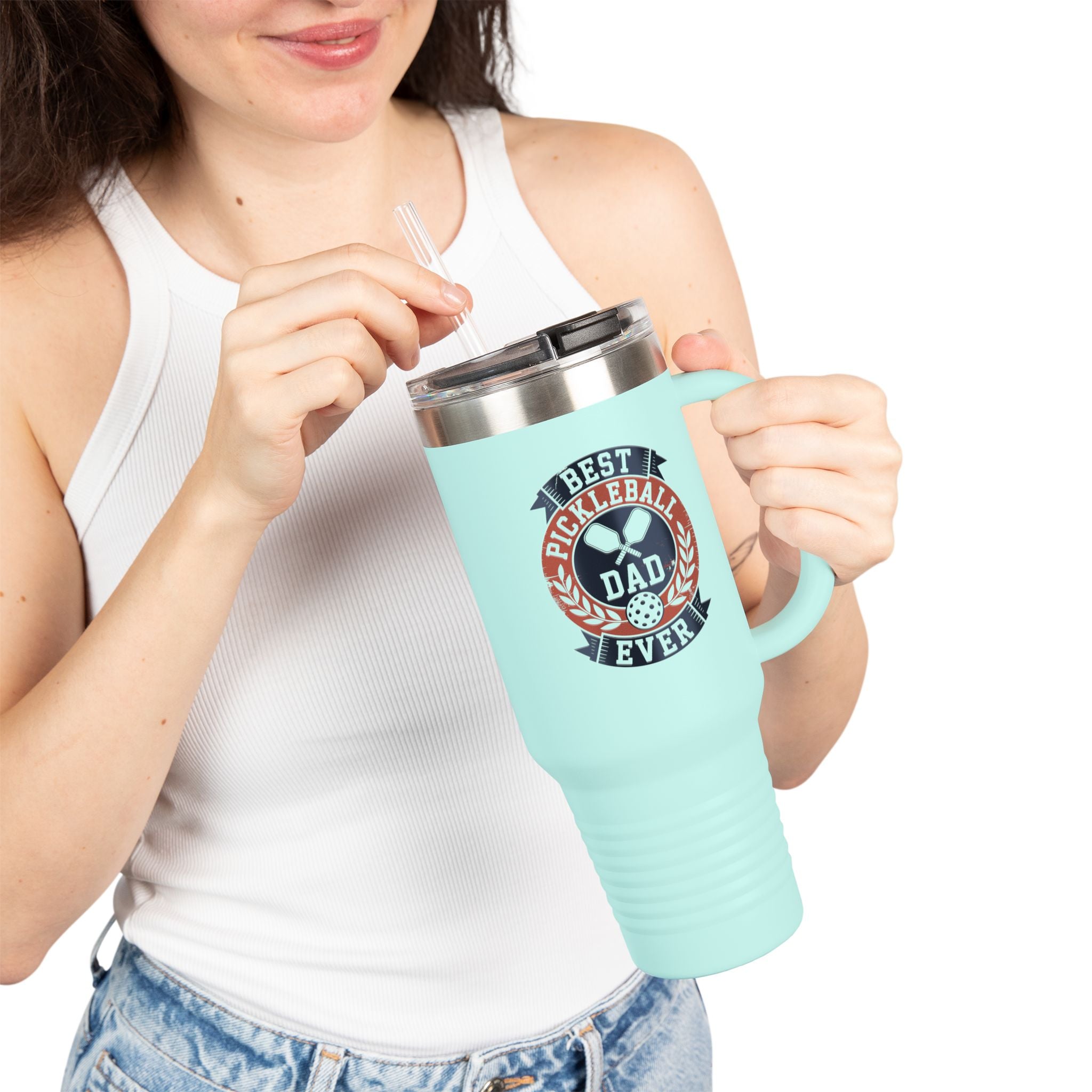 Best Pickleball Dad Ever Insulated Travel Mug, 40oz