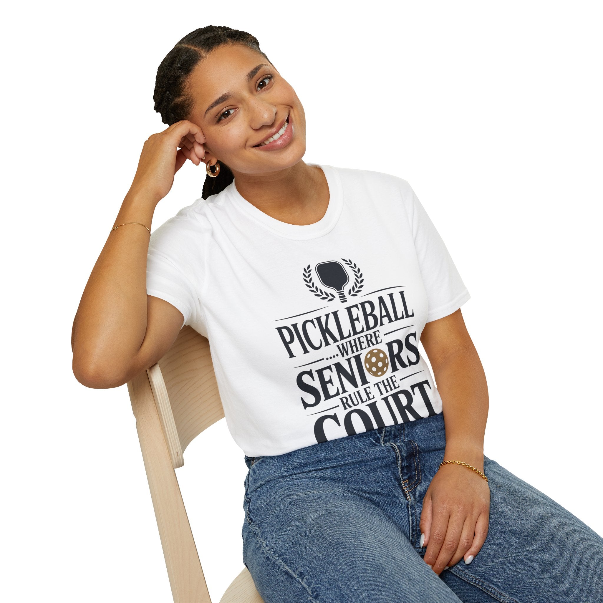 Pickleball Where Seniors Rule the Court - Sporty T-Shirt