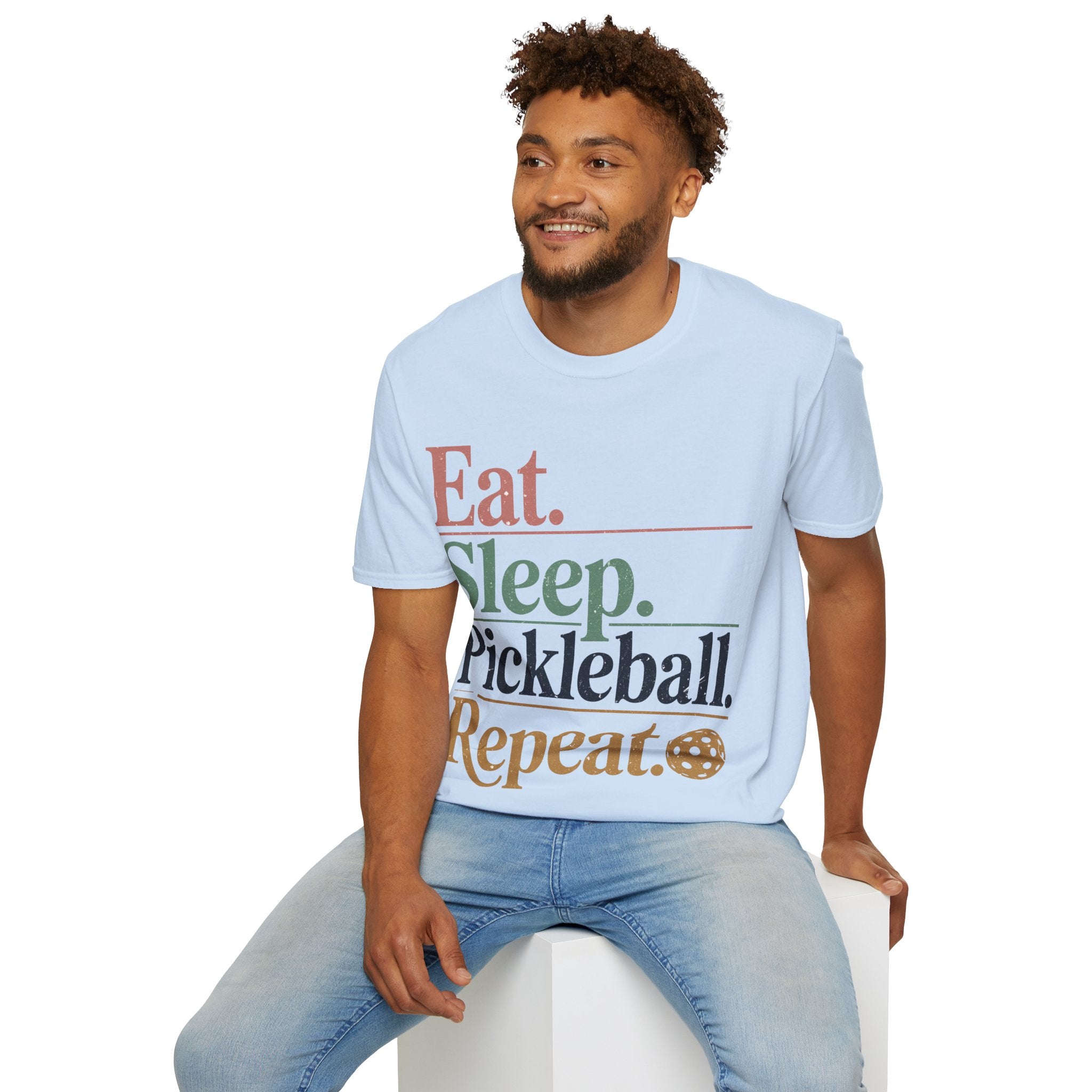 Eat Sleep Pickleball Repeat - Funny Pickleball Shirt