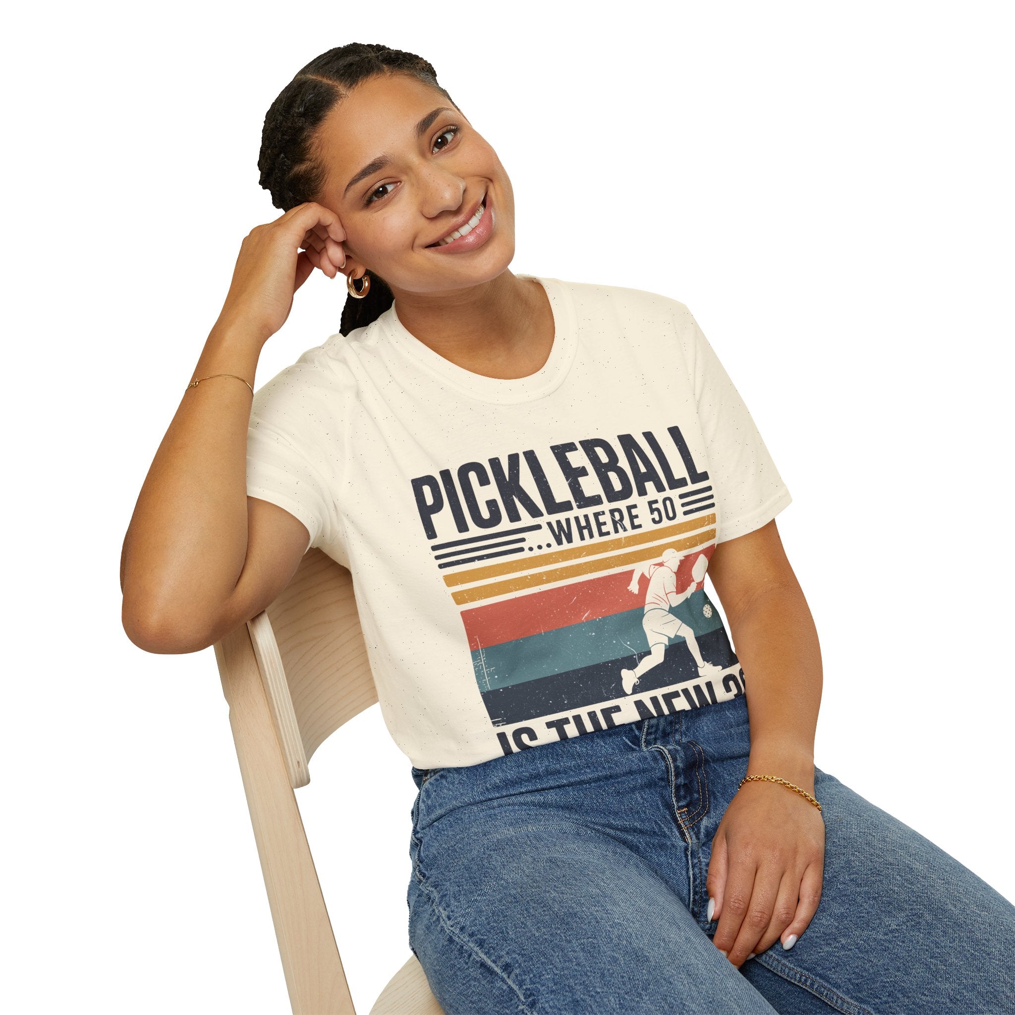 Pickleball where 50 is the new 30 - Funny Senior Player Tee