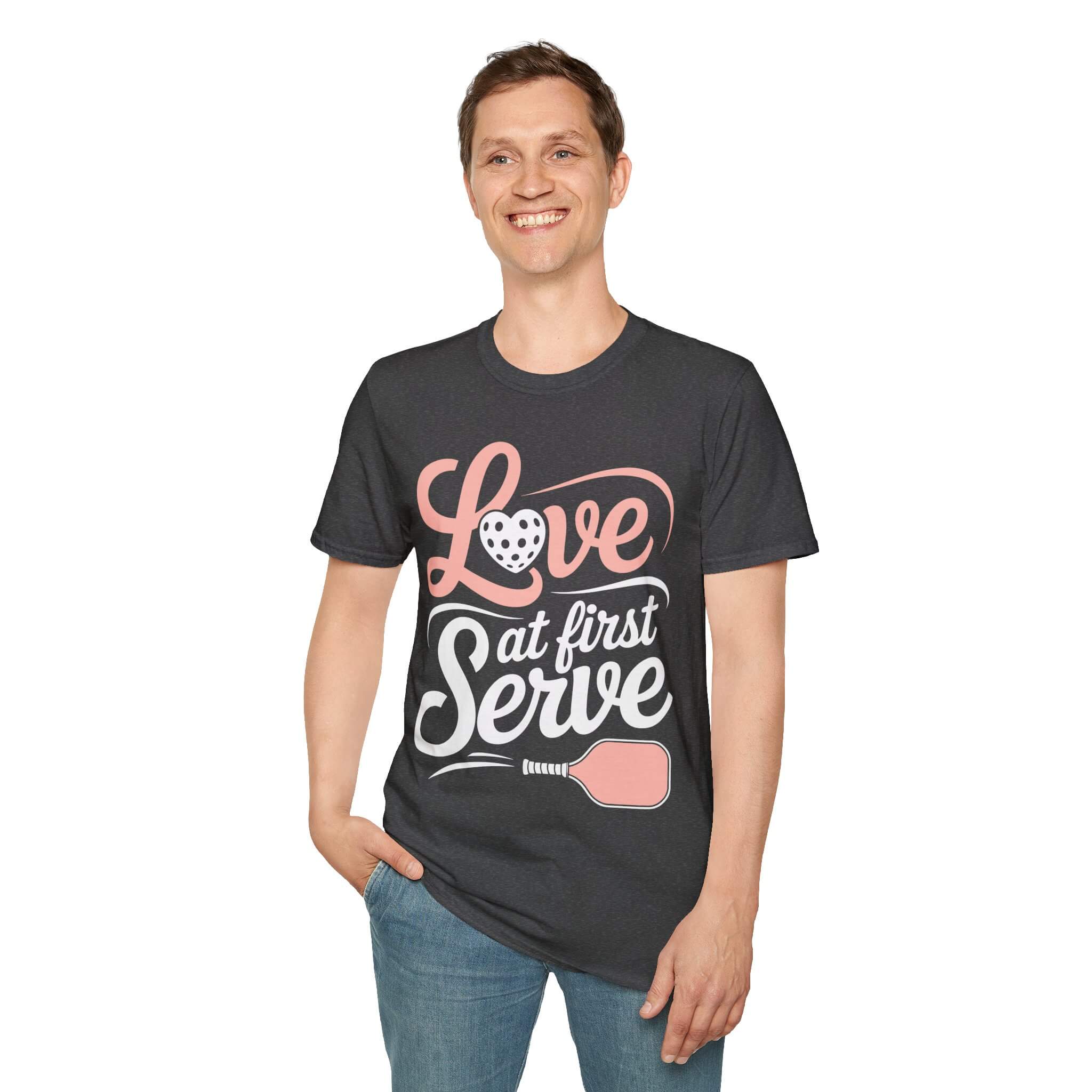 Love at First Serve - Pickleball Love T-Shirt