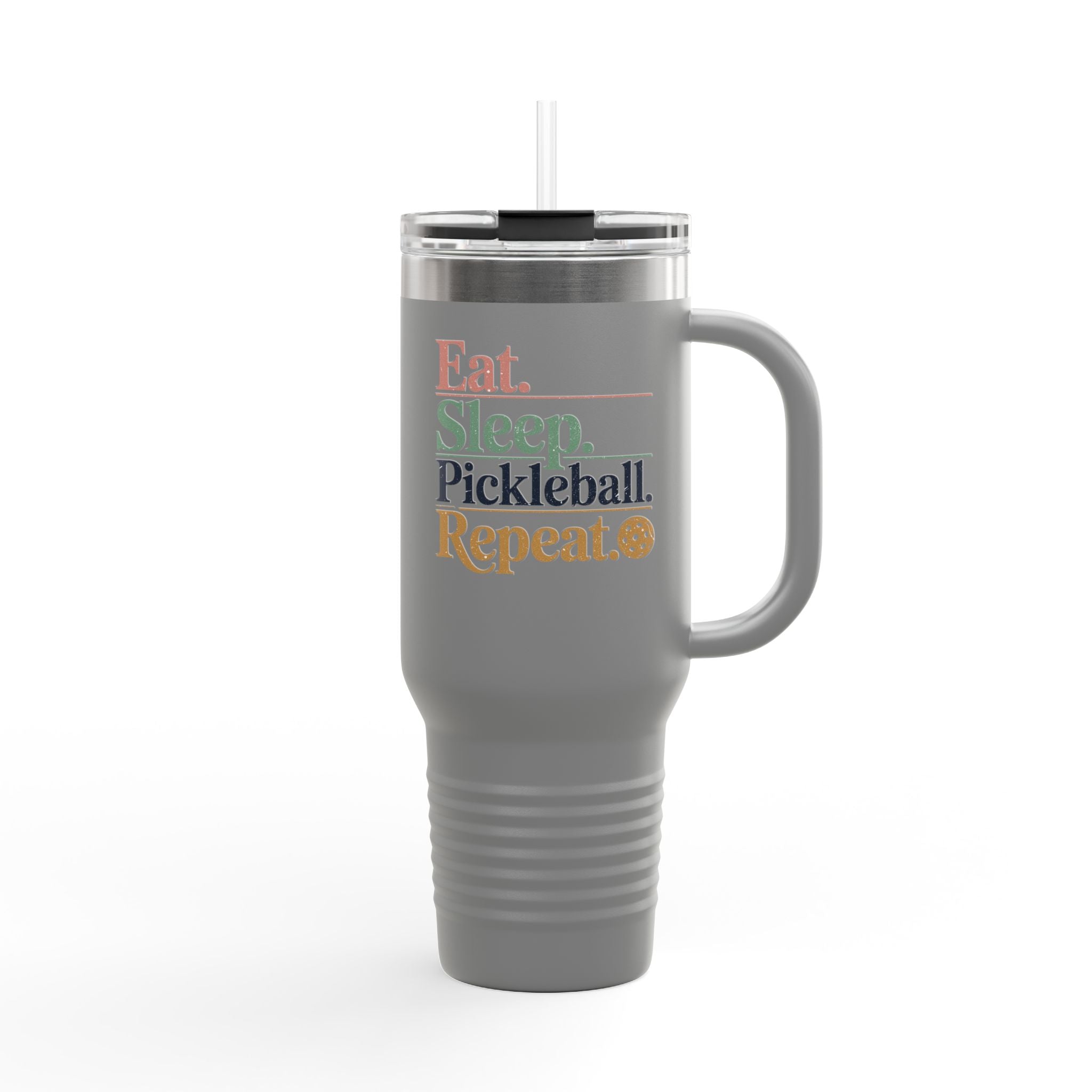 Eat Sleep Pickleball Repeat Insulated Travel Mug, 40oz