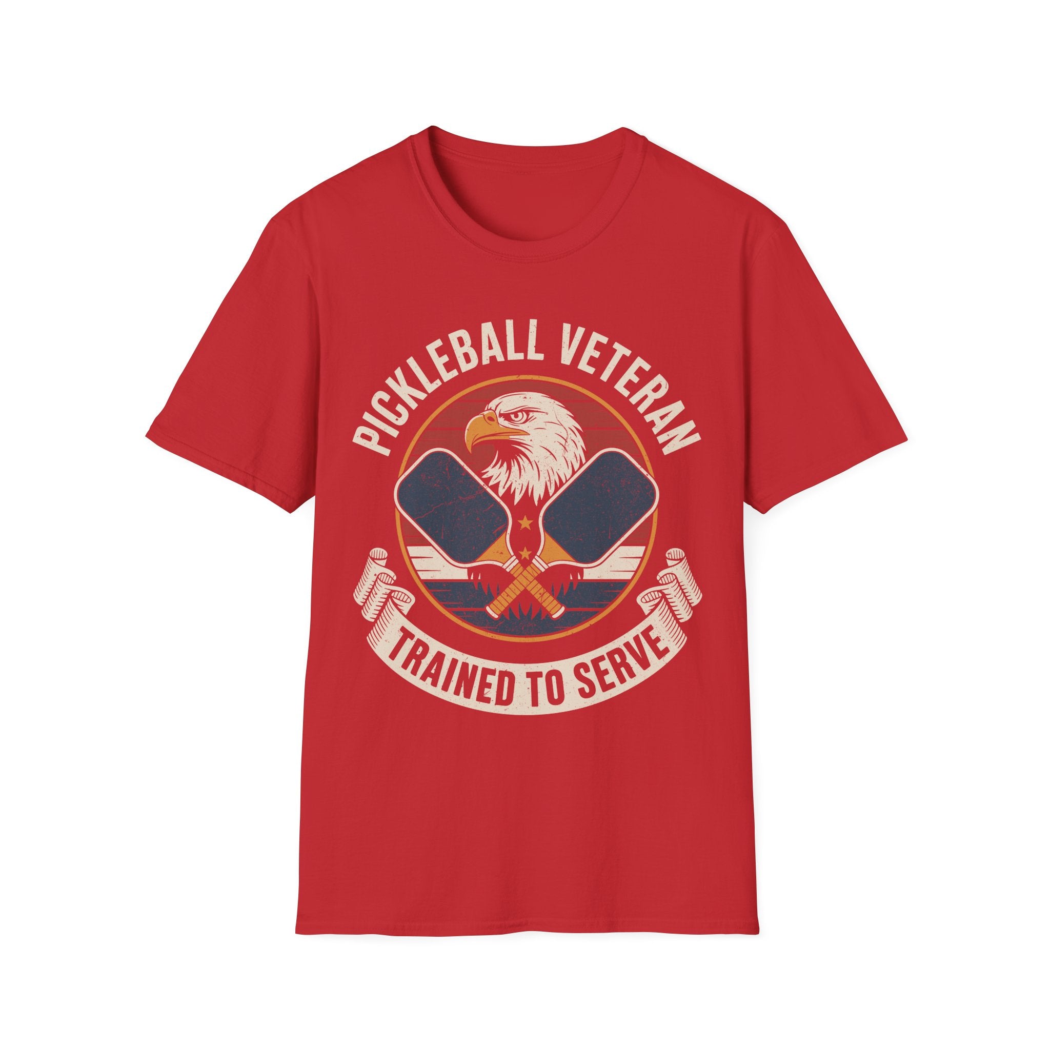 Pickleball Veteran Trained to Serve - Funny T-Shirt for Players