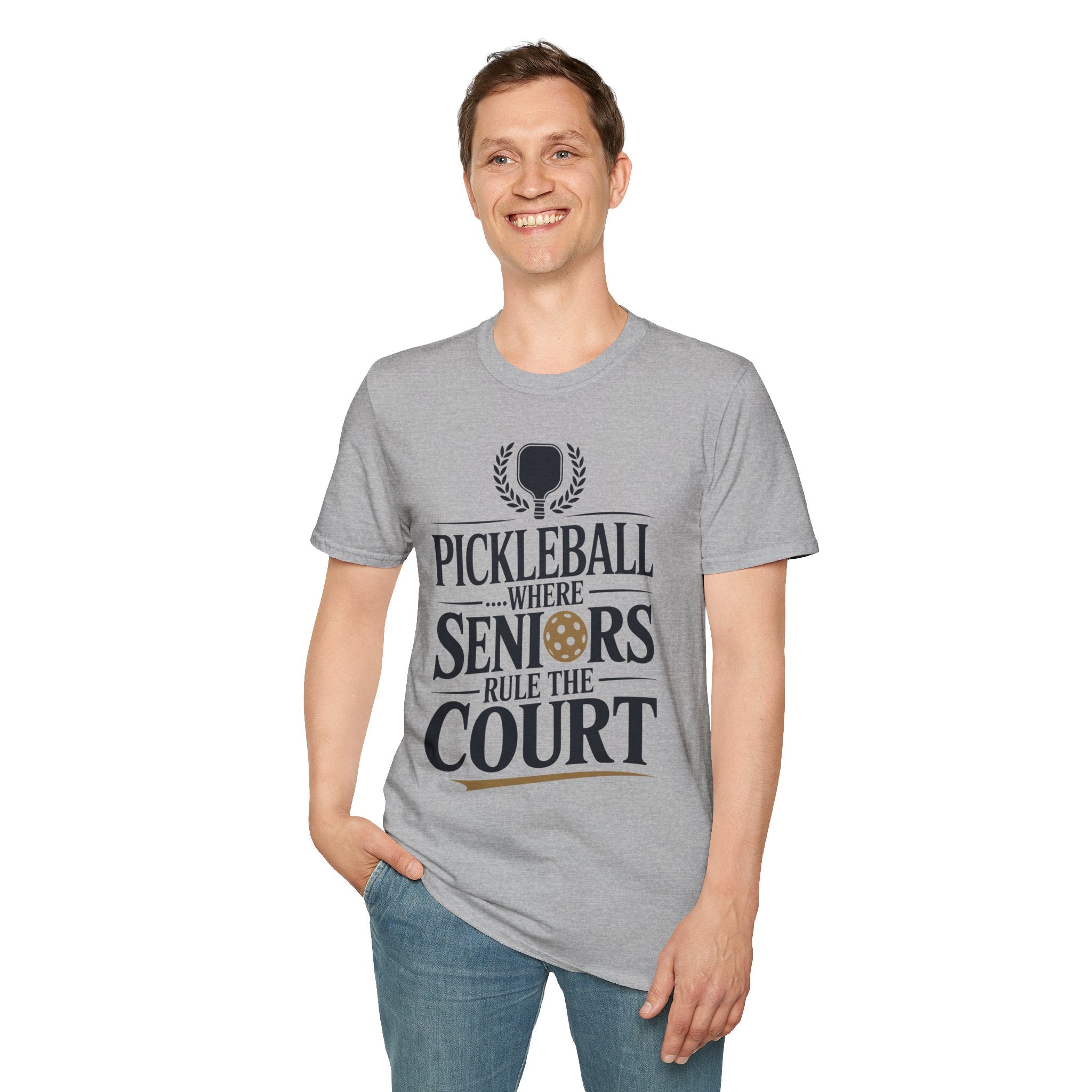 Pickleball Where Seniors Rule the Court - Sporty T-Shirt