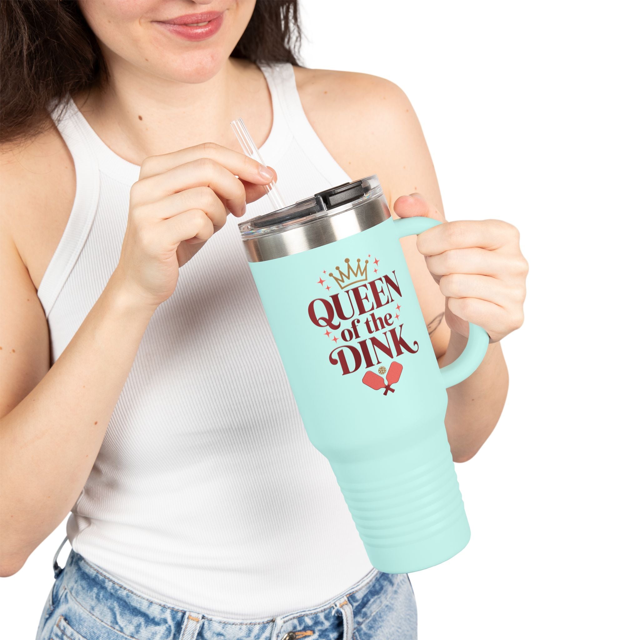 Queen of the dink Insulated Travel Mug, 40oz