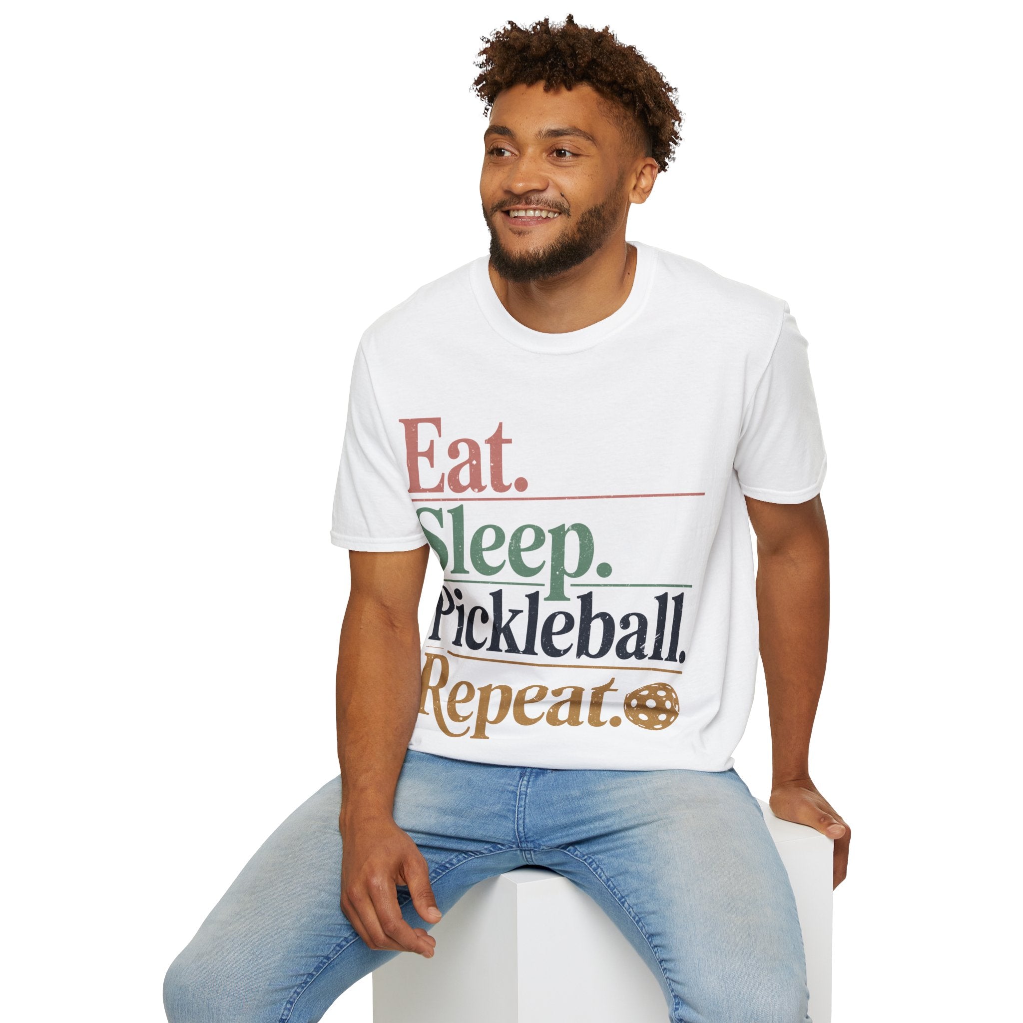 Eat Sleep Pickleball Repeat - Funny Pickleball Shirt