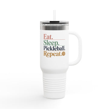 Eat Sleep Pickleball Repeat Insulated Travel Mug, 40oz
