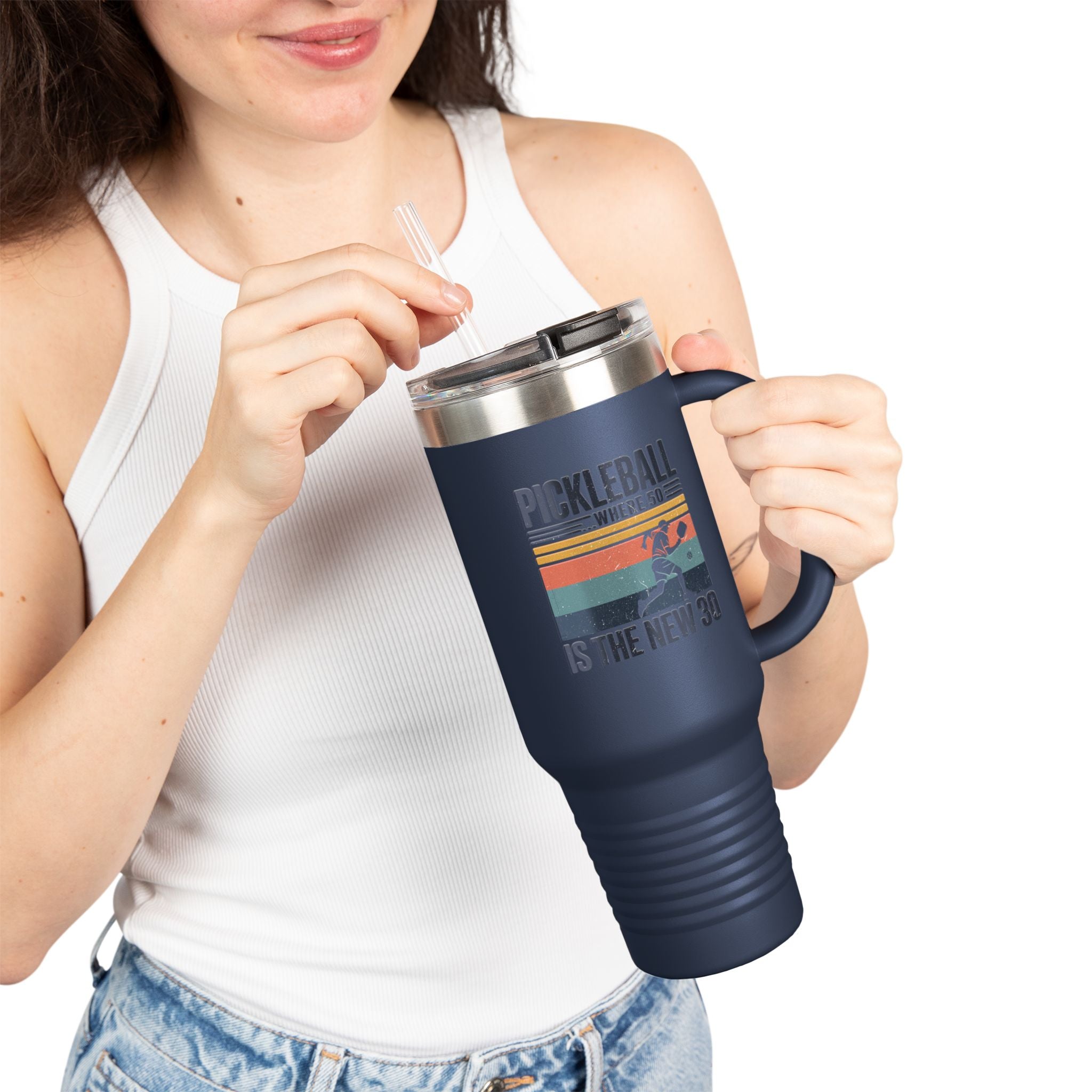 Pickleball where 50 is the new 30 Insulated Travel Mug, 40oz