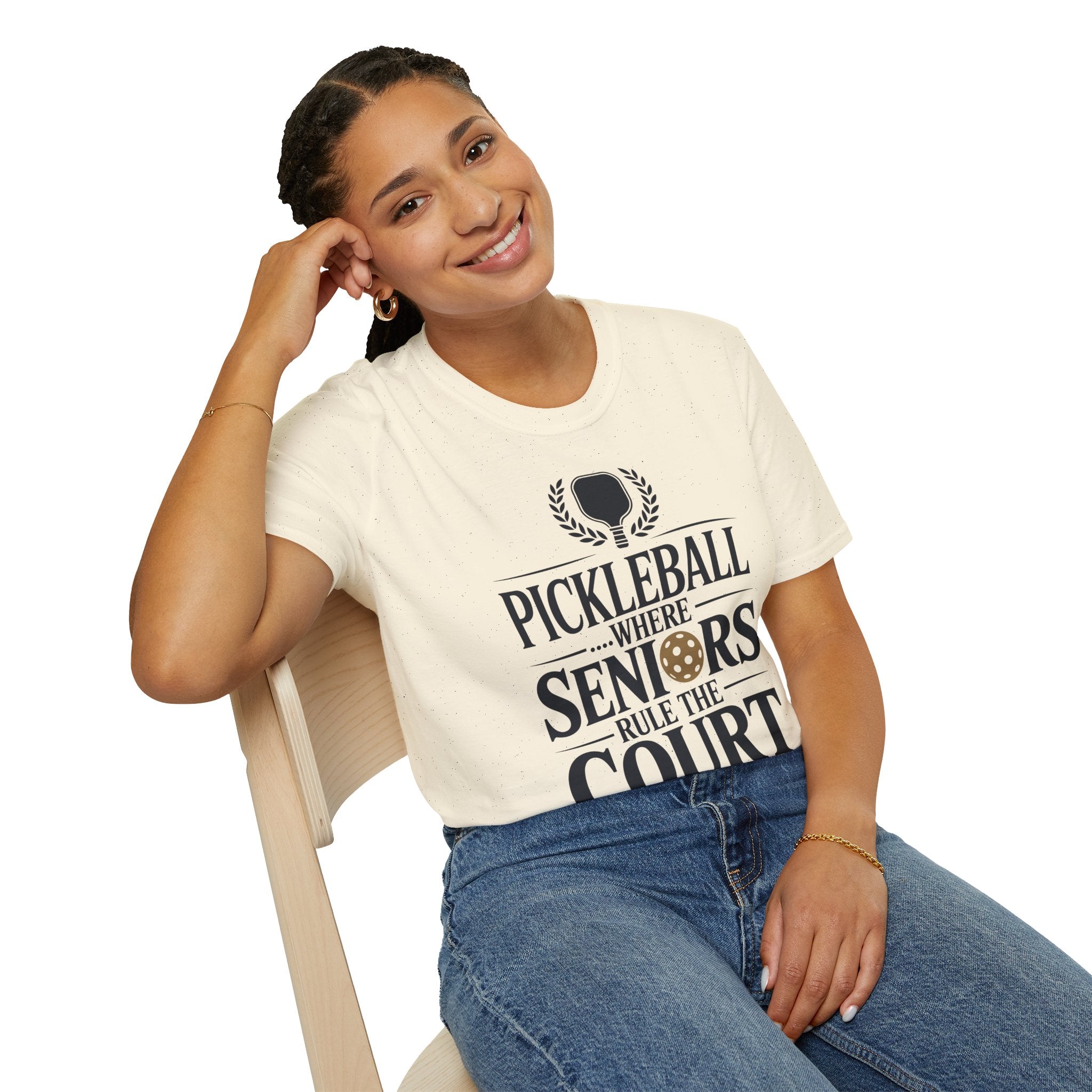 Pickleball Where Seniors Rule the Court - Sporty T-Shirt